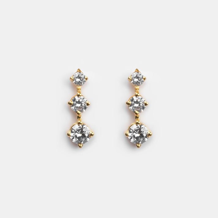 CY Sica Jewellery Tiered Earrings Front 1