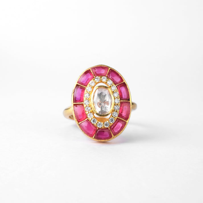 CY Sica Jewellery Cosmos Pink Ring Front 1