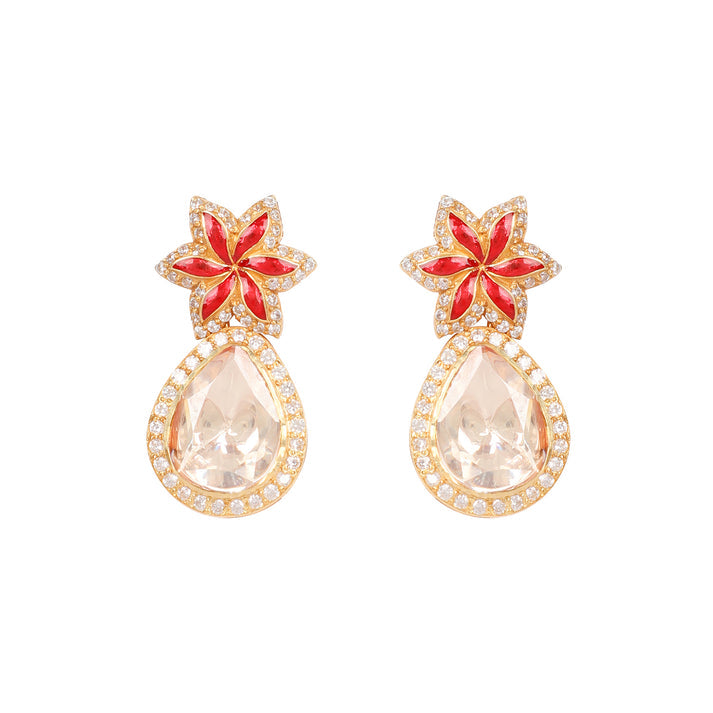 CY Sica Jewellery Starlight Polki Earrings Front 1