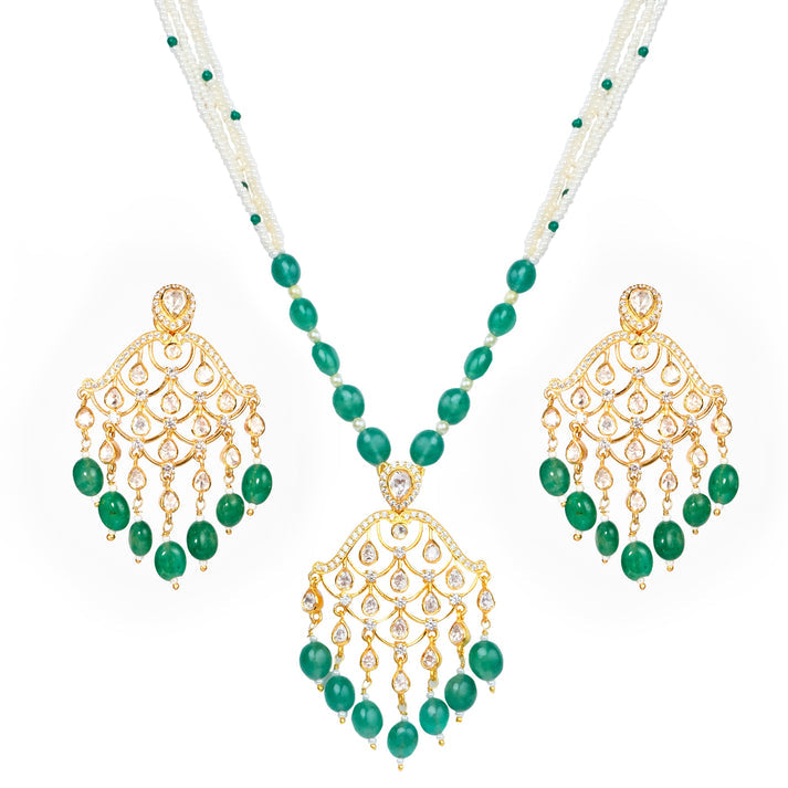 CY Sica Jewellery Jhumar Necklace Set Front 2