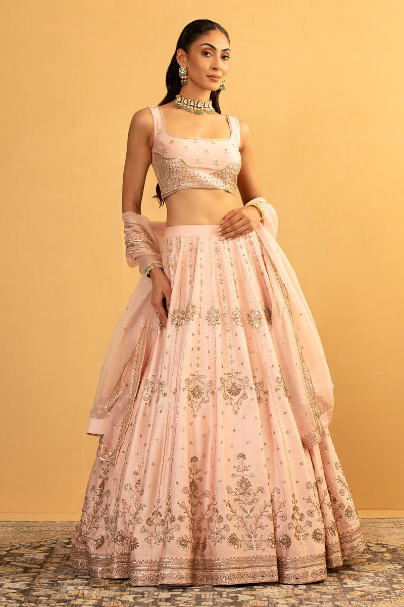 CY Esha Koul Pink Lehenga Set Front 3