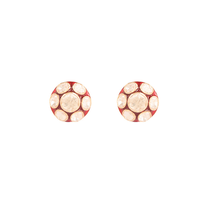 CY Sica Jewellery Red Meena Earrings Front 2