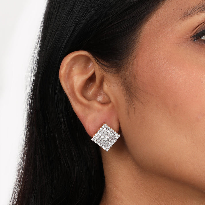 CY Sica Jewellery Spade Earrings Closeup 1