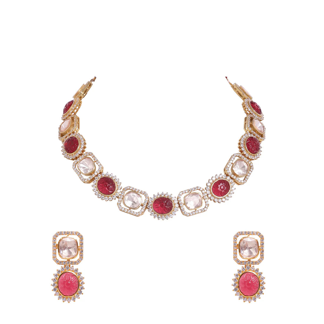 Ruby Necklace Set