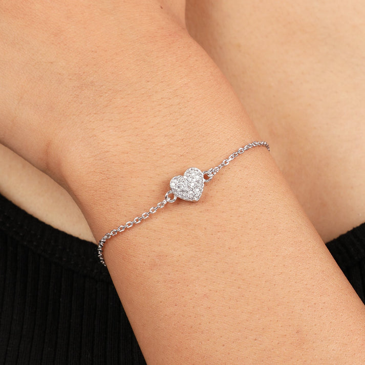 CY Sica Jewellery Heart Tennis Bracelet Front 1