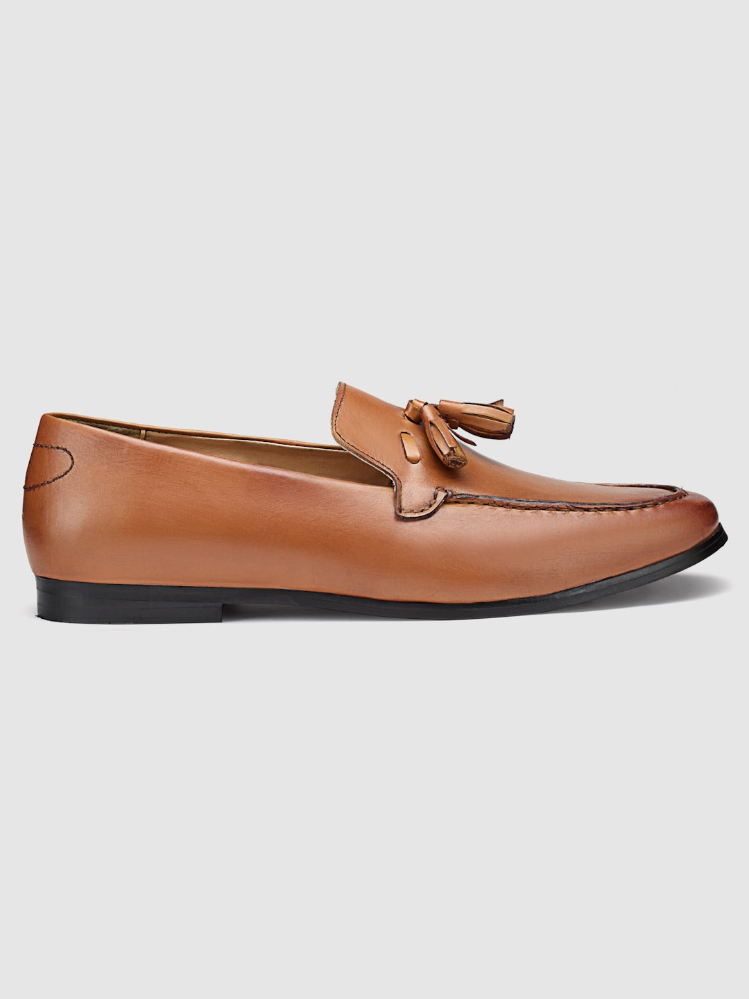 Genuine Leather Tan Formal Tassel Loafers