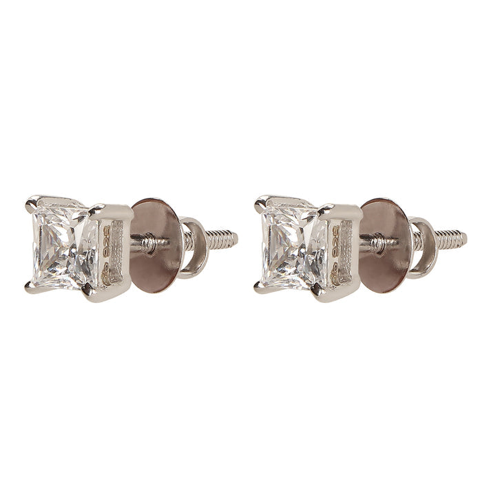 CY Sica Jewellery Princess Cut Earrings Side 1