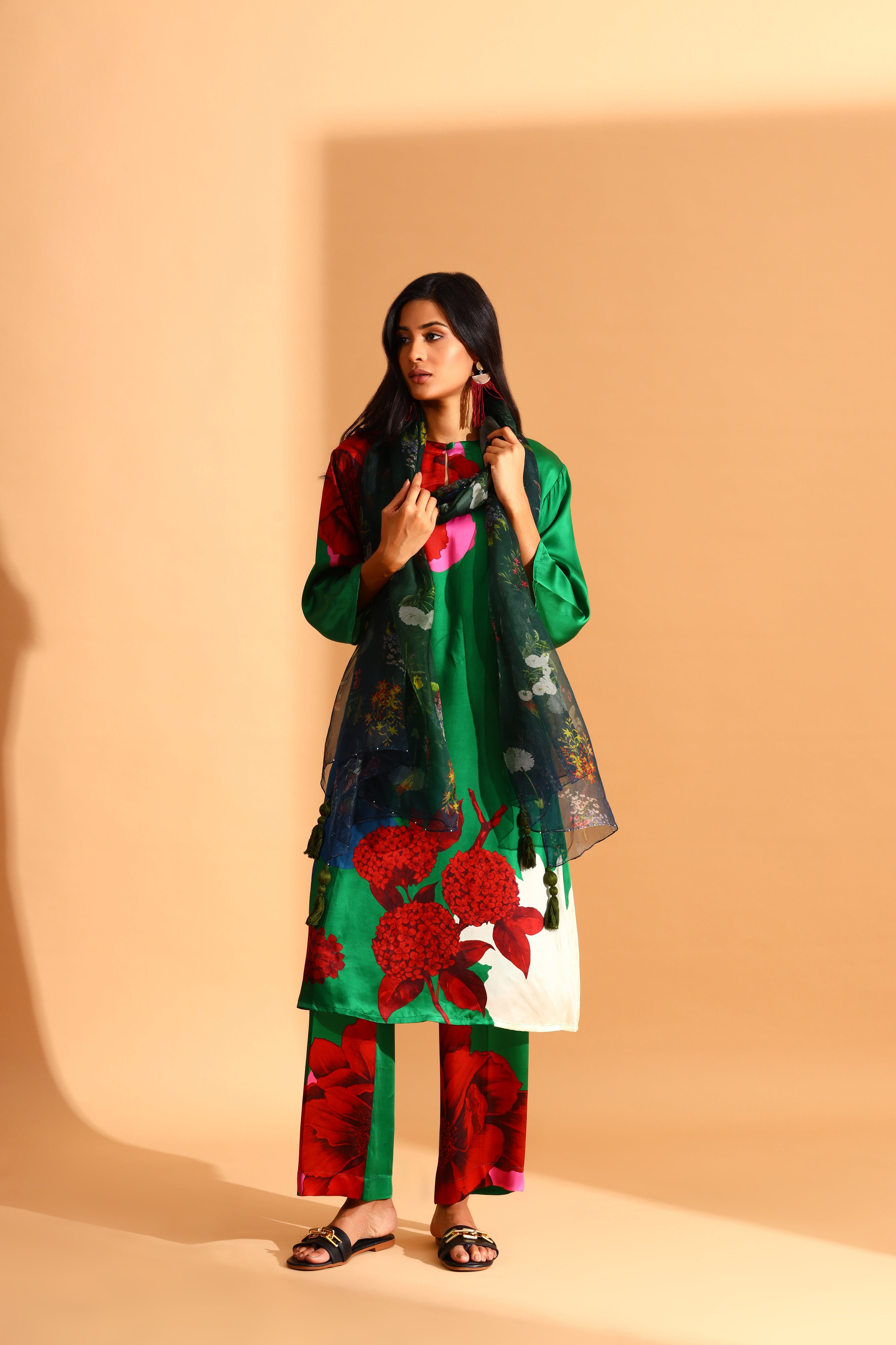 Evergreen Kurta & Trousers Co-Ord Set