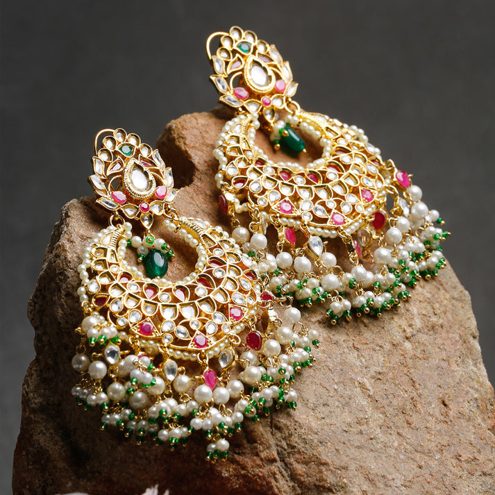 Kundan Multi Stone Earrings