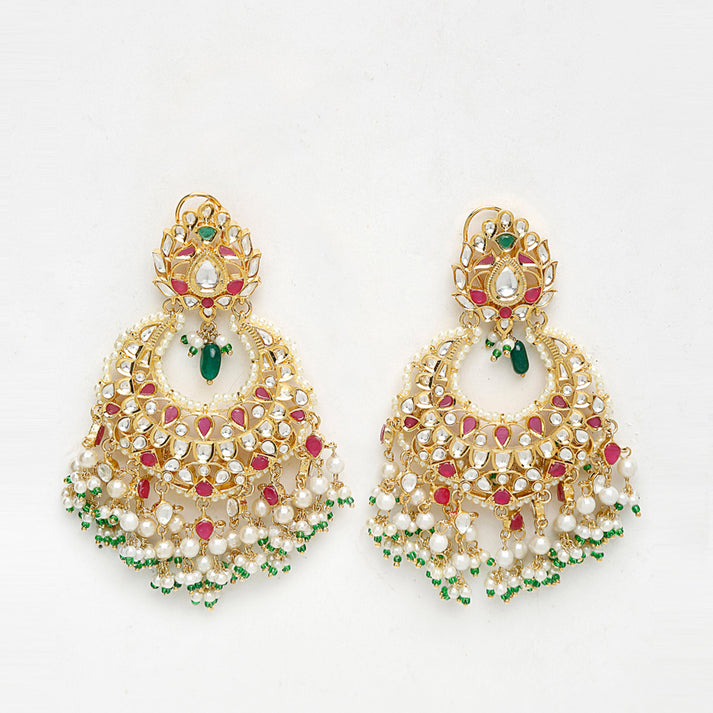 Kundan Multi Stone Earrings