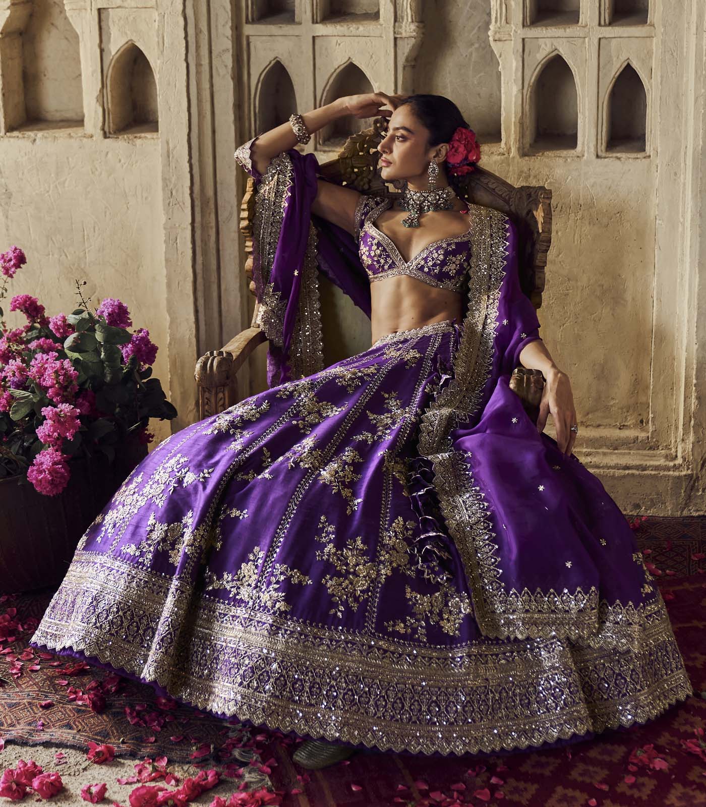 Purple Renuka Lehenga Set