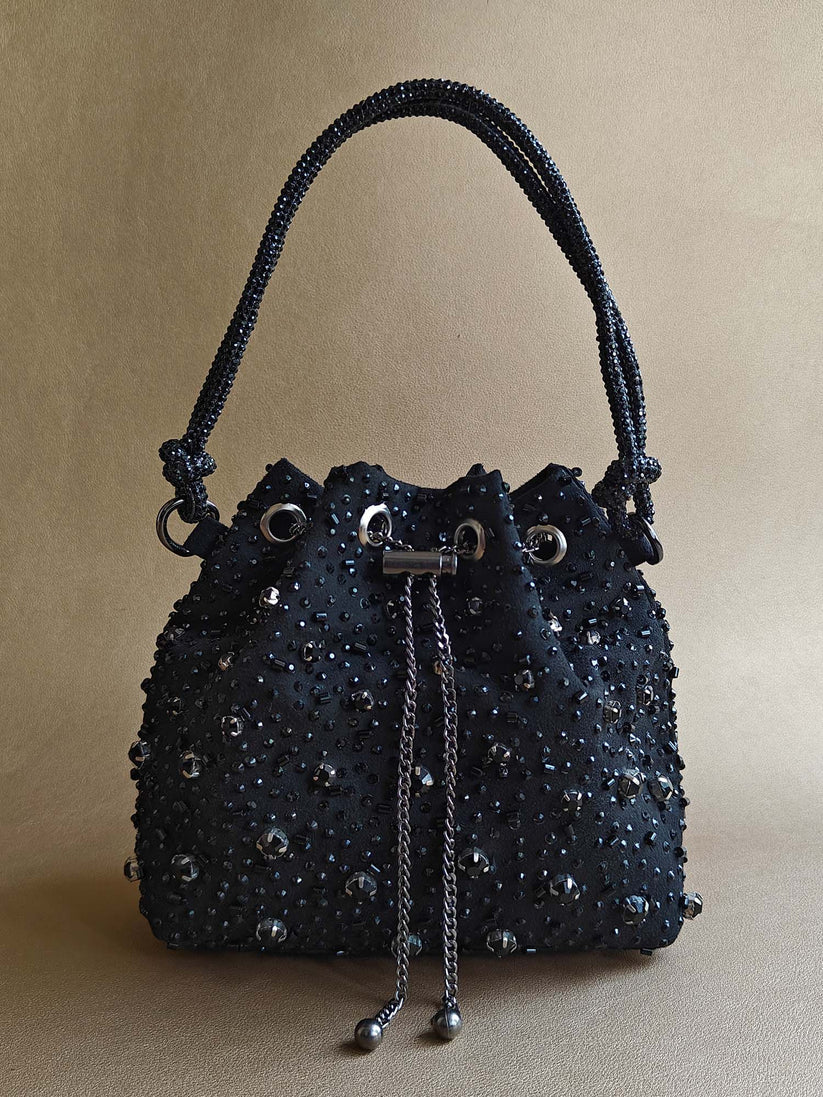 The Starry Bucket Bag In Black