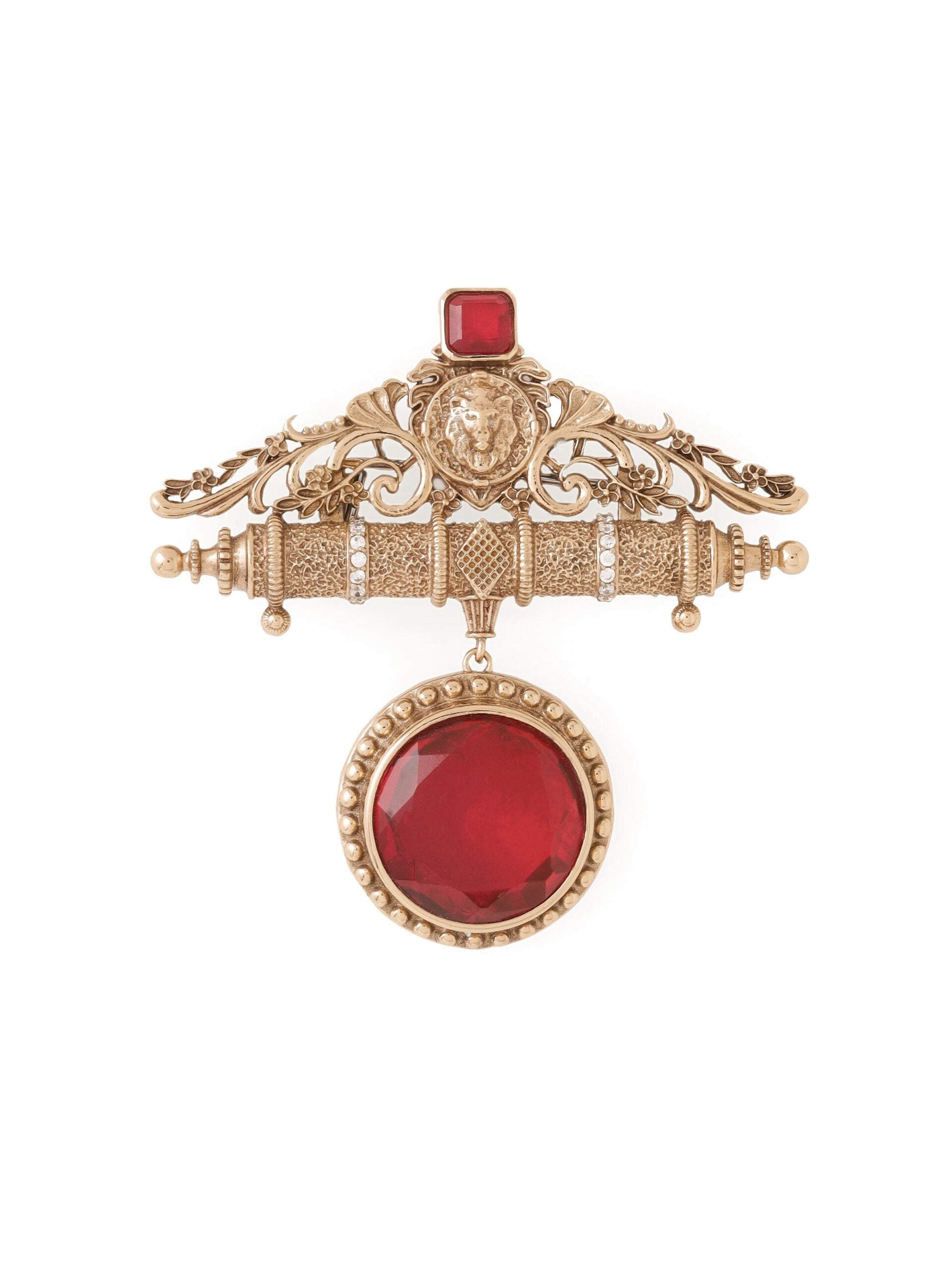 CY Cosa Nostraa Ada-e-Khaas Red Brooch Front 2