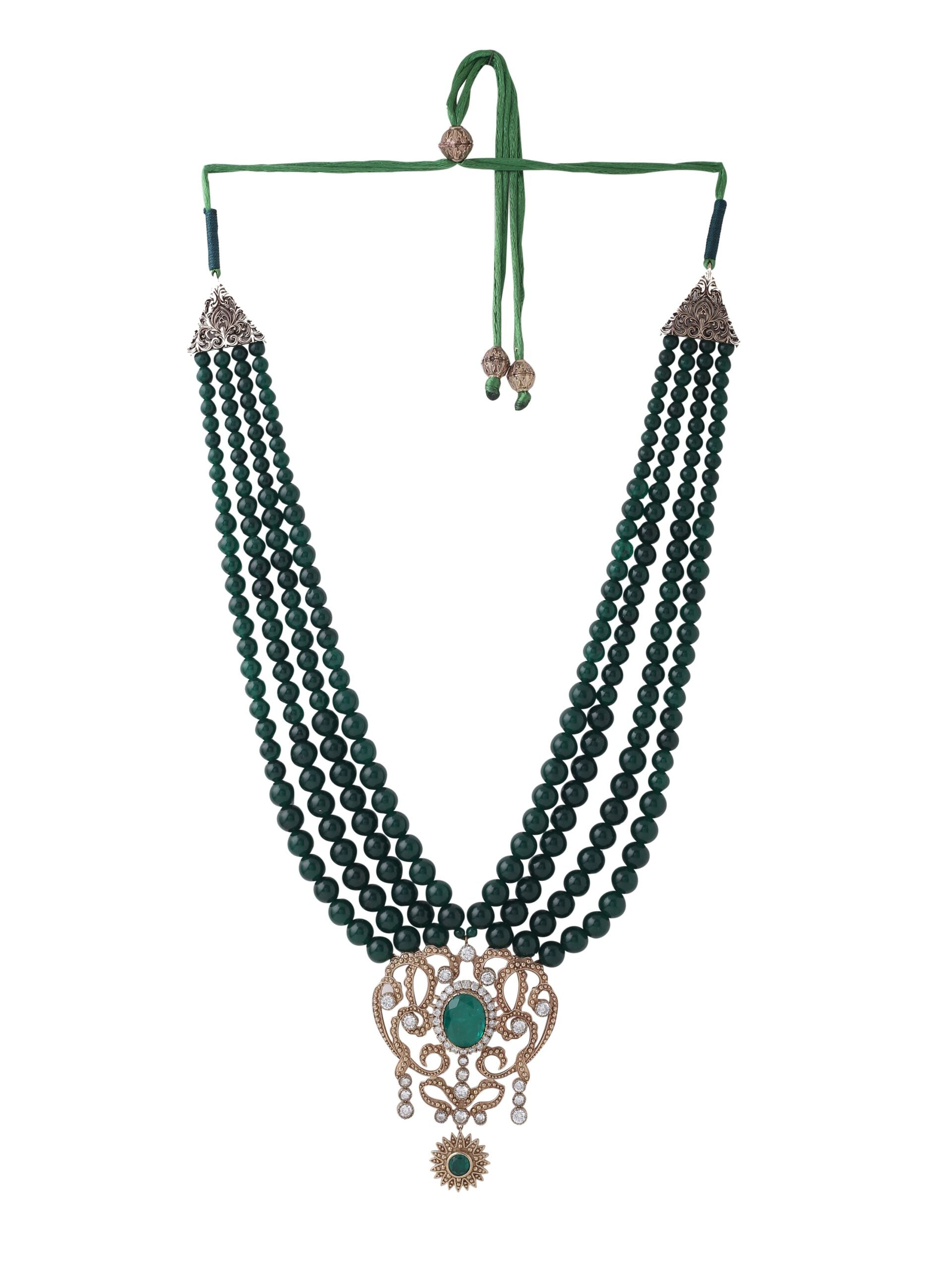 CY Cosa Nostraa Green Shine Necklace Front 2