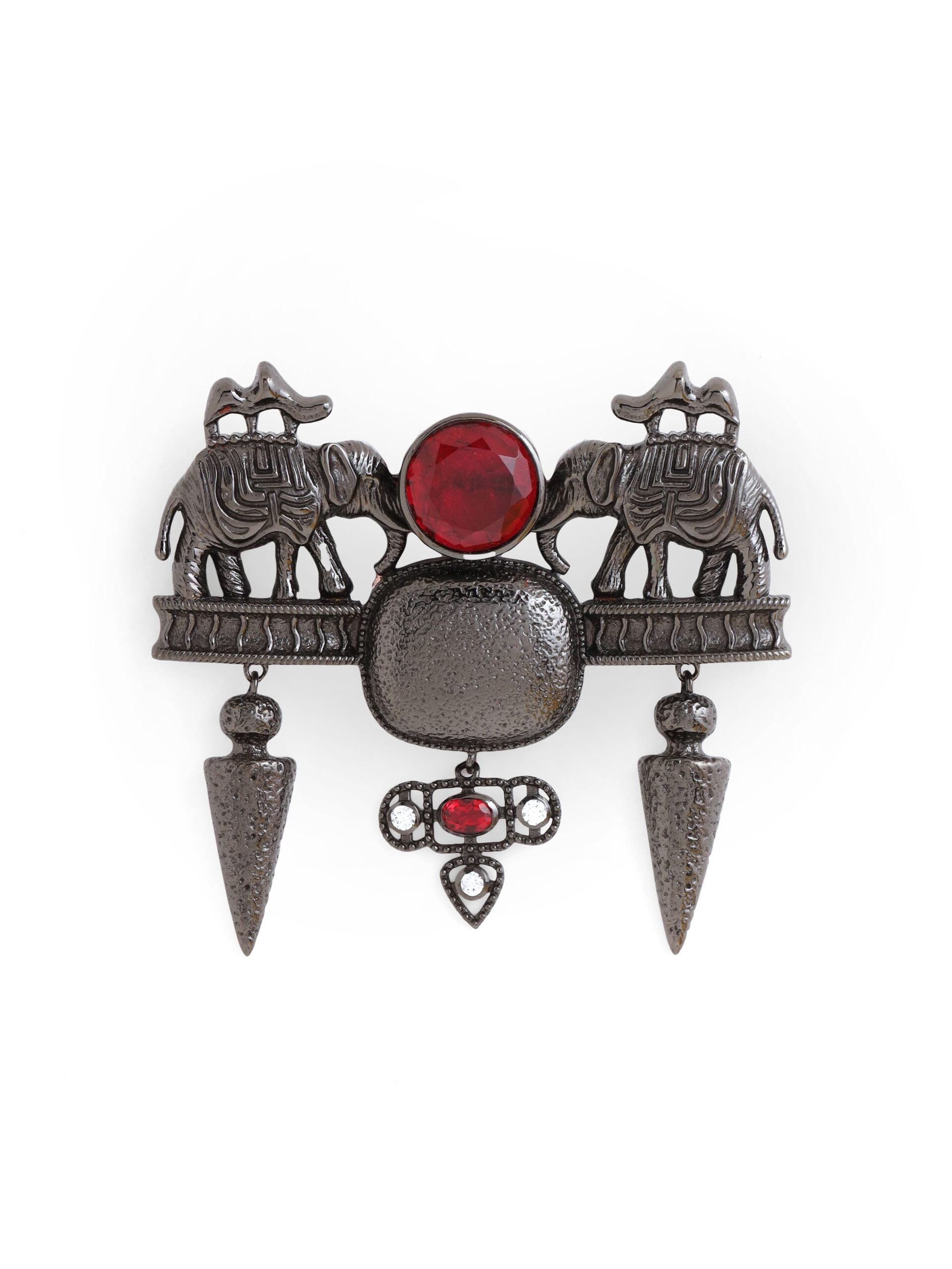 CY Cosa Nostraa Jungi Haathi Brooch Front 2