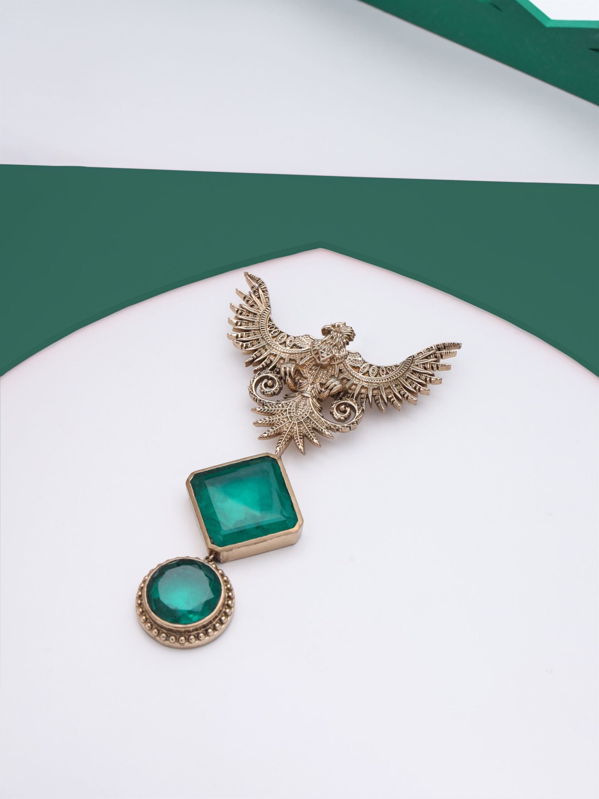 CY Cosa Nostraa Jwala-e-Jung Eagle Brooch Front 1