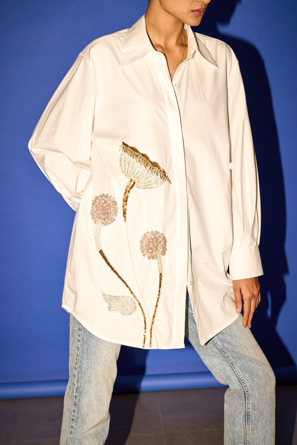 White Embroidered Shirt