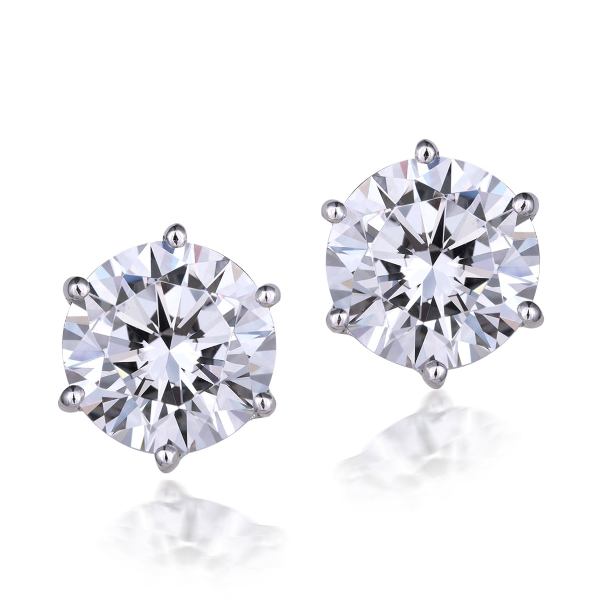 Ear Studs In Brilliant Cut Swarovski Zirconia Stones