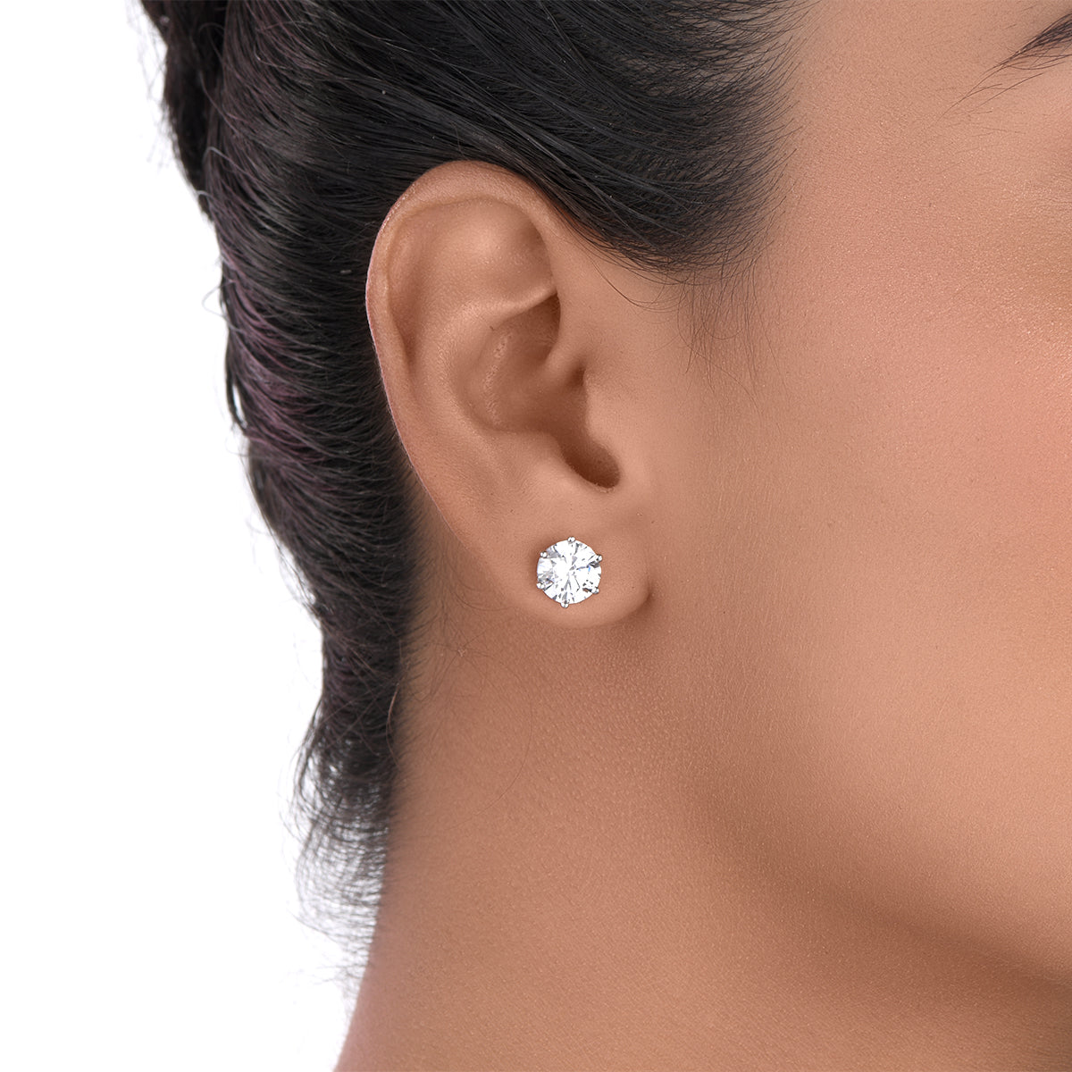 Ear Studs In Brilliant Cut Swarovski Zirconia Stones