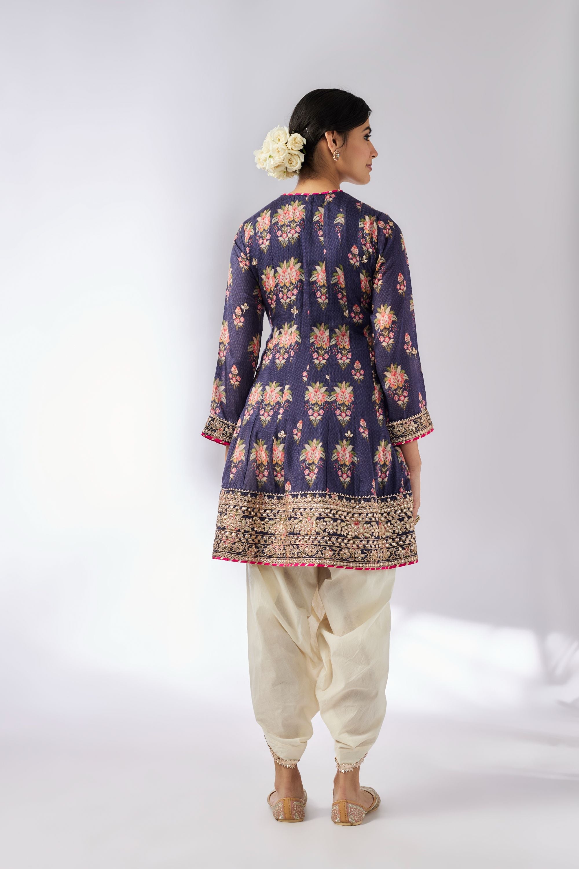 Ekta AG Navy Dhoti Set