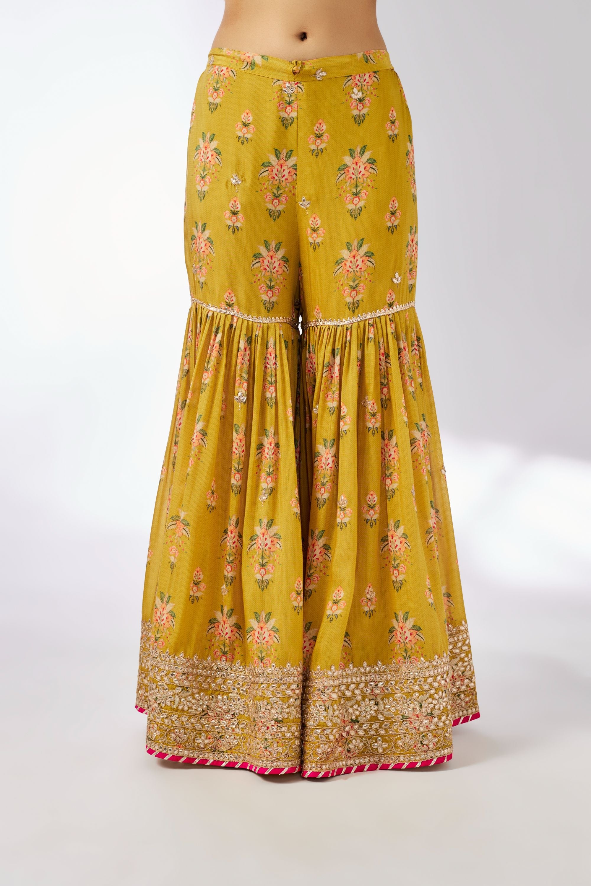 Sadhna Mustard Sharara Set