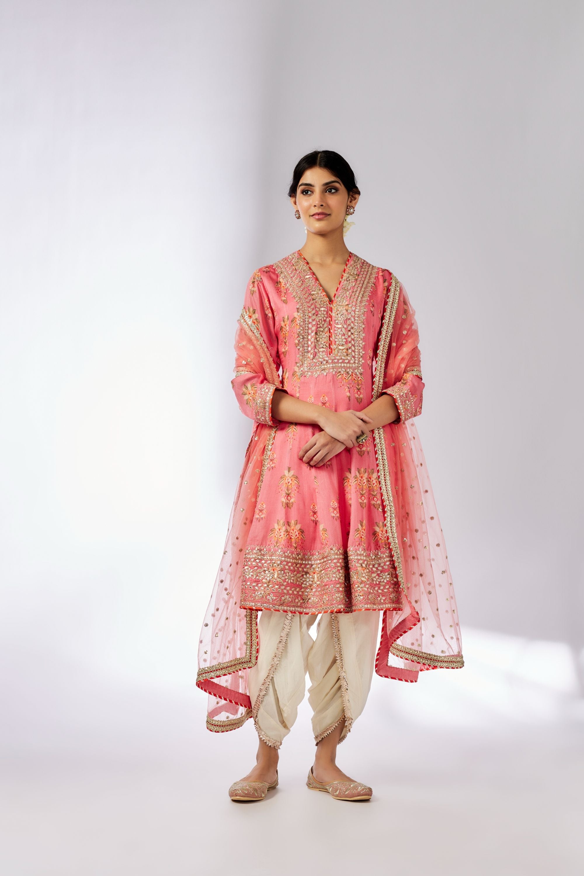 Ekta AG Pink Dhoti Set