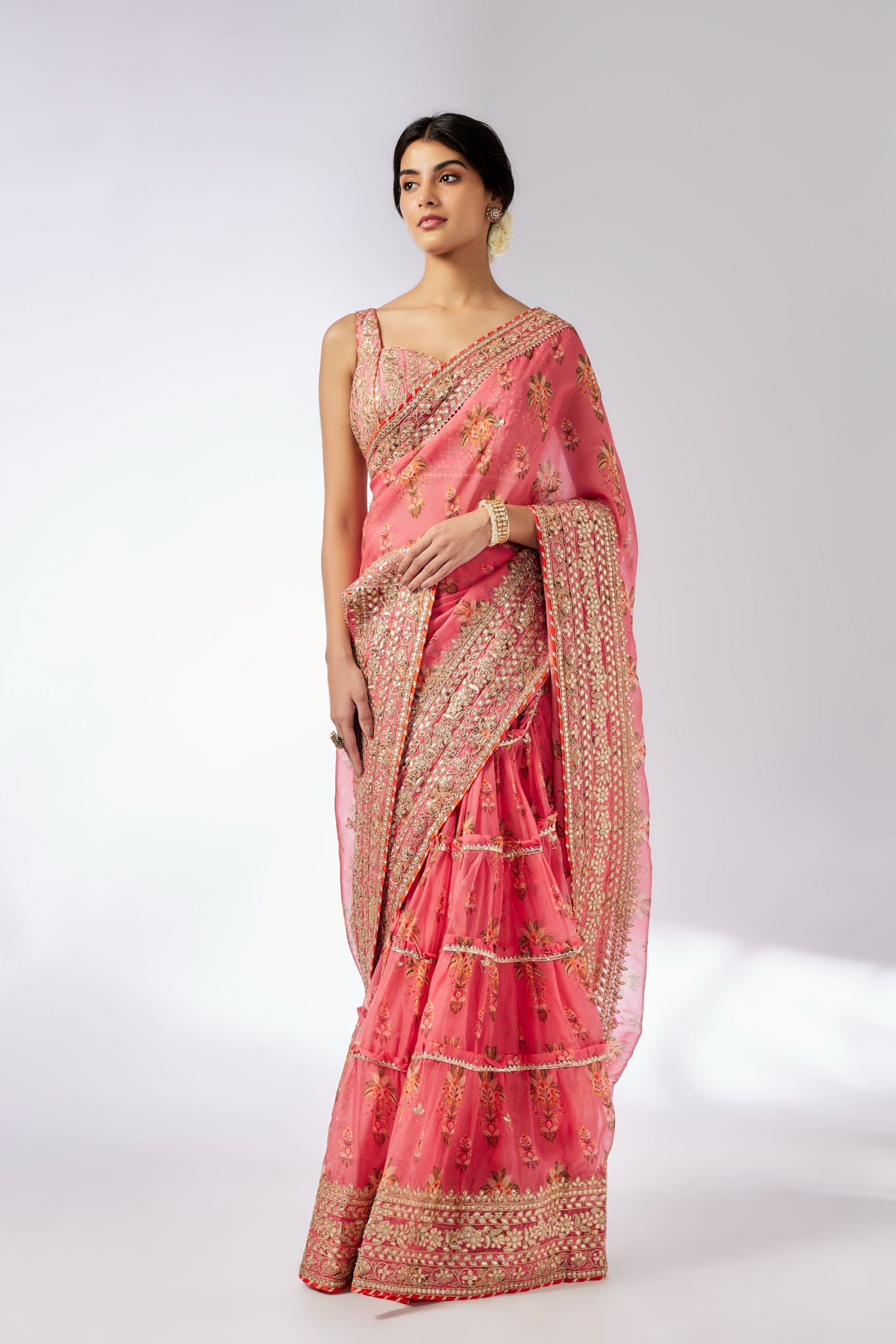 Mahira Pink Saree Set