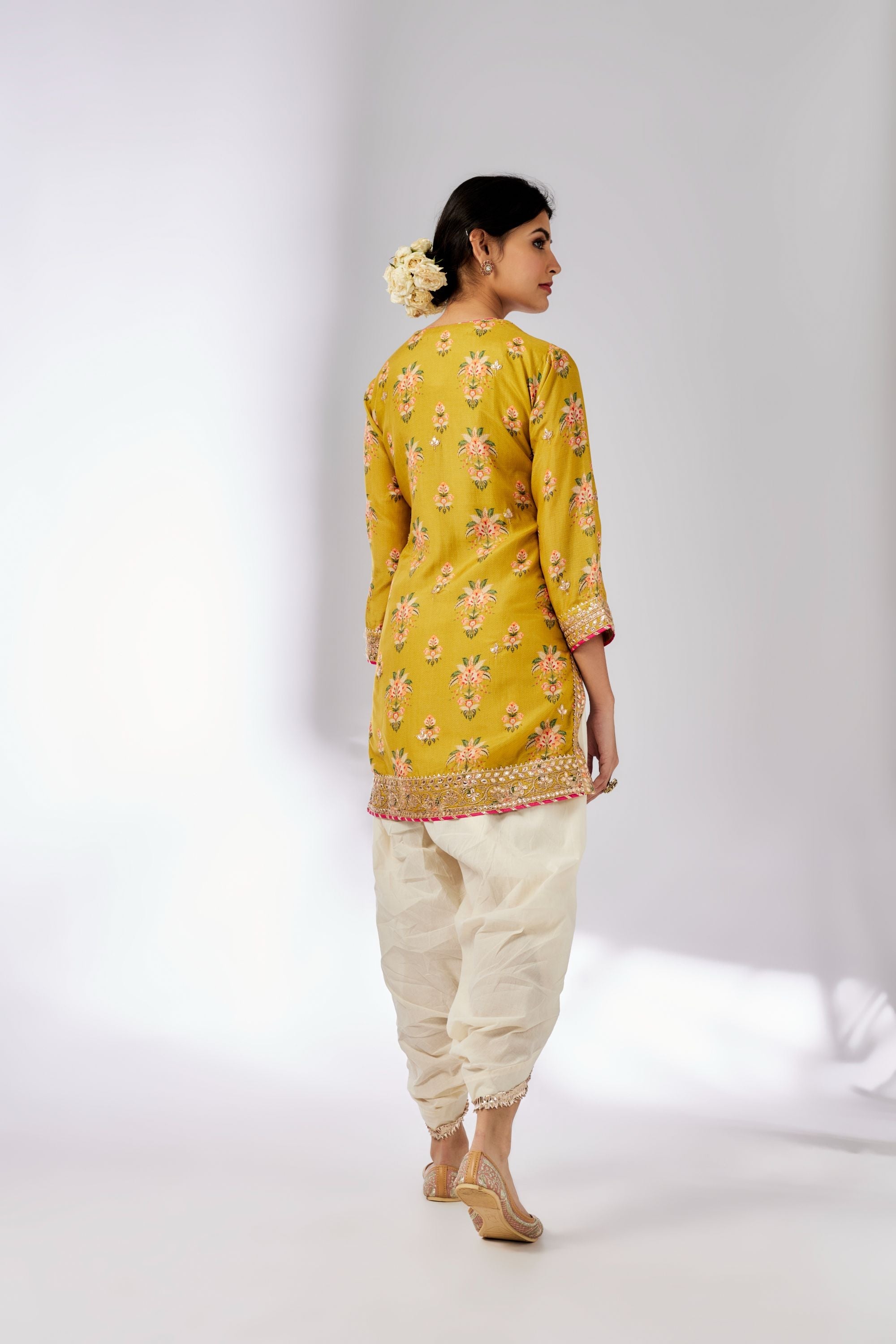 Moulika Mustard Dhoti Set