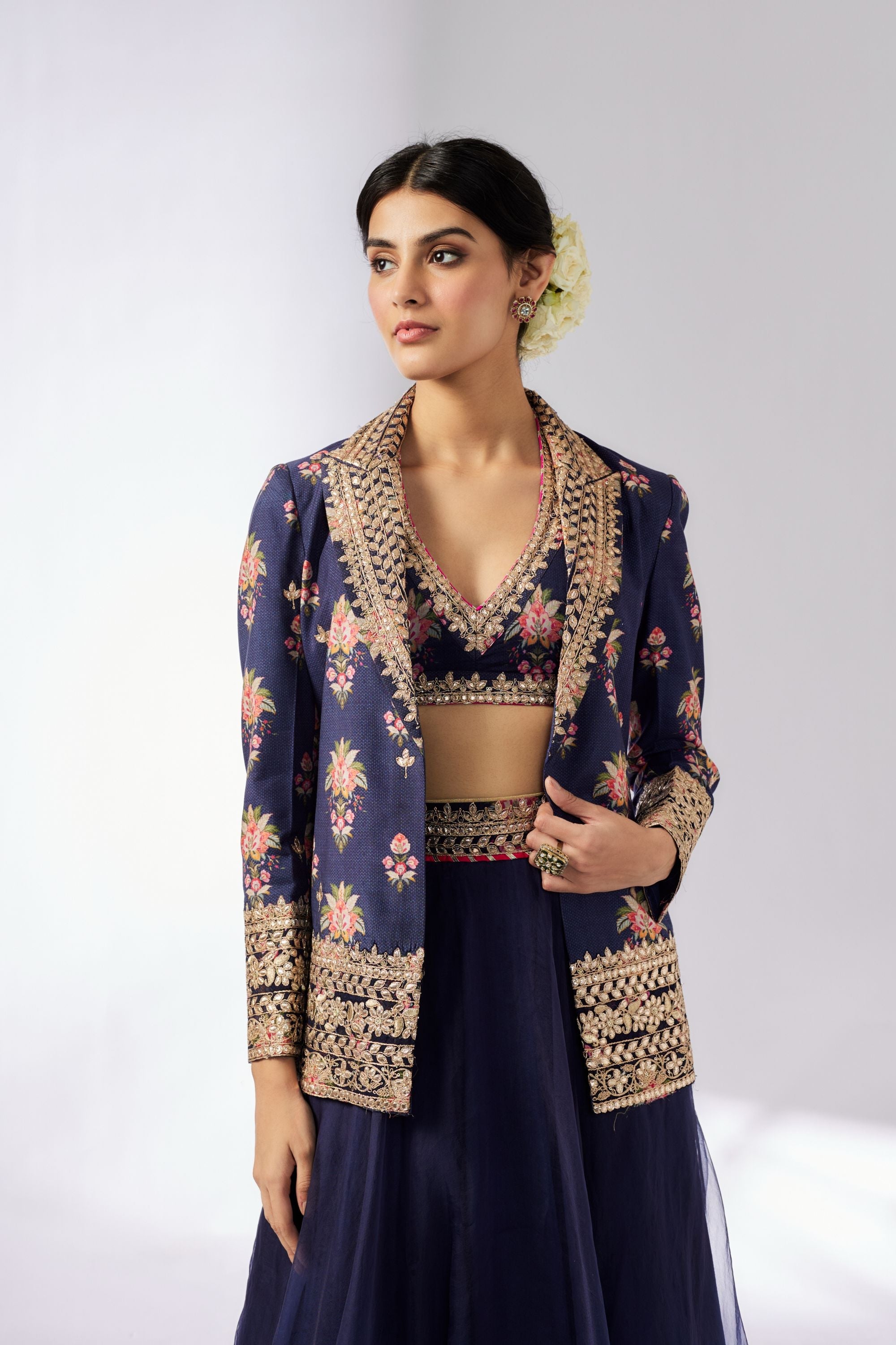 Unnati Navy Lehenga Set