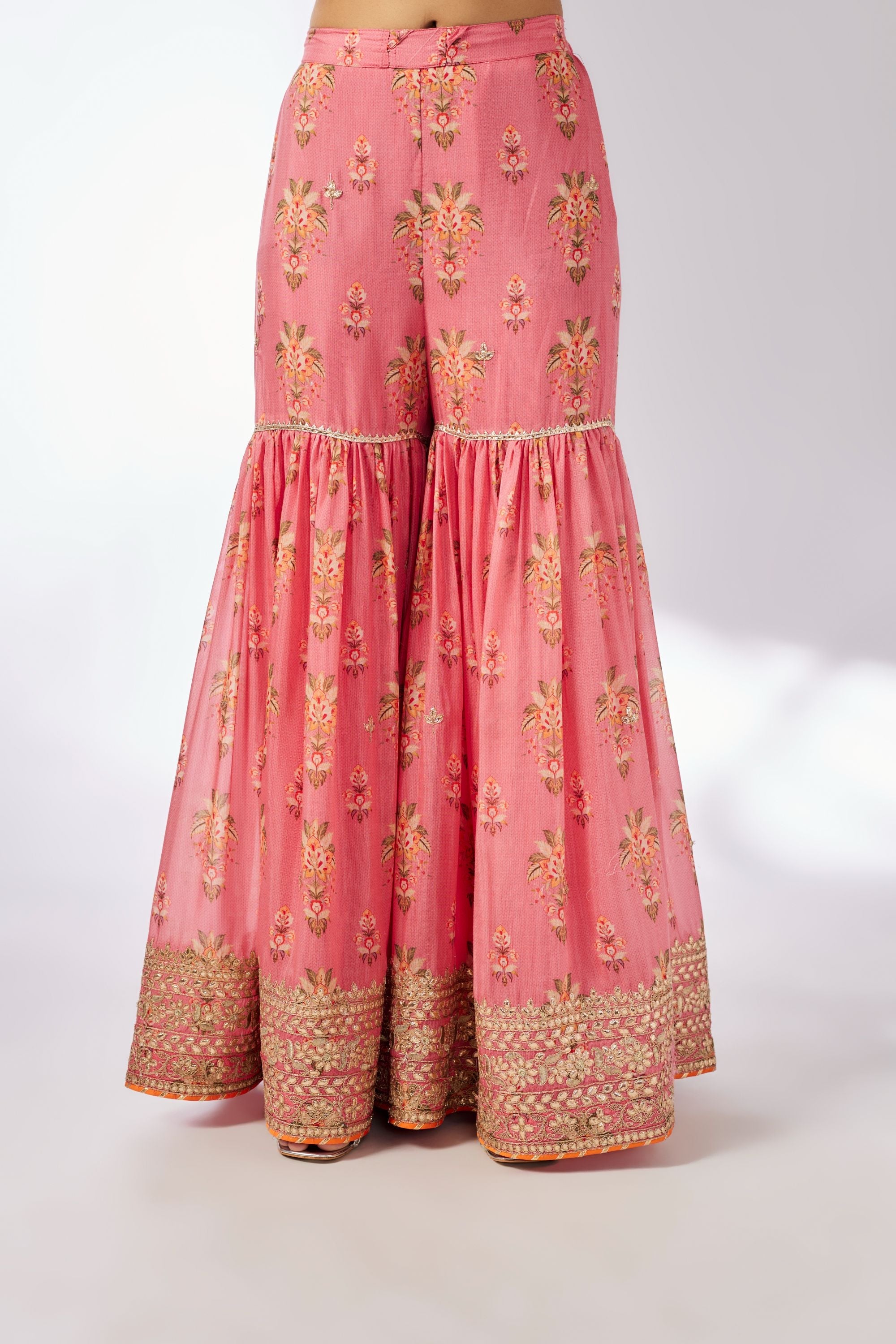 Samiksha Pink Peplum Sharara Set