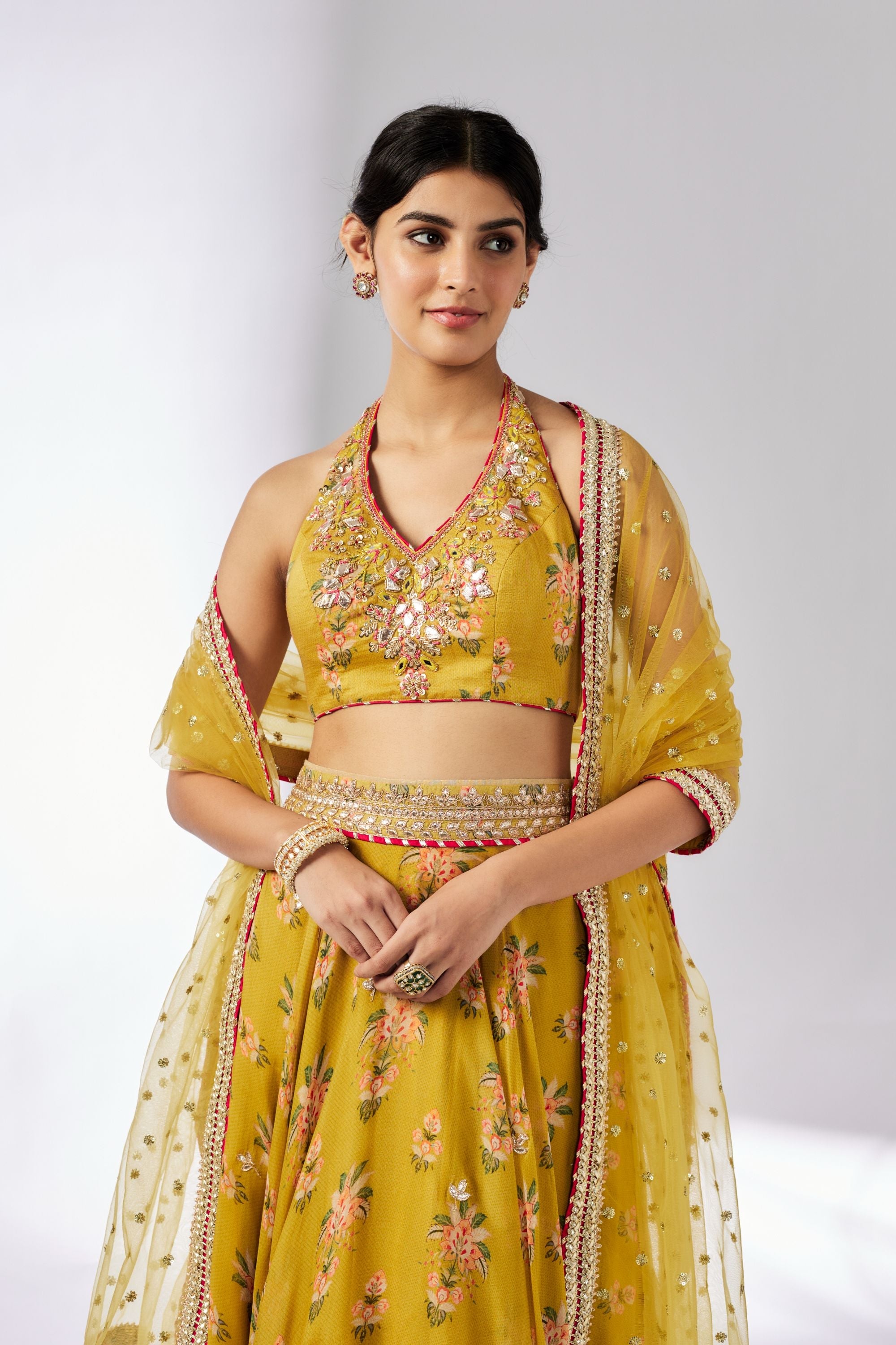 Bhairavi Mustard Lehenga Set