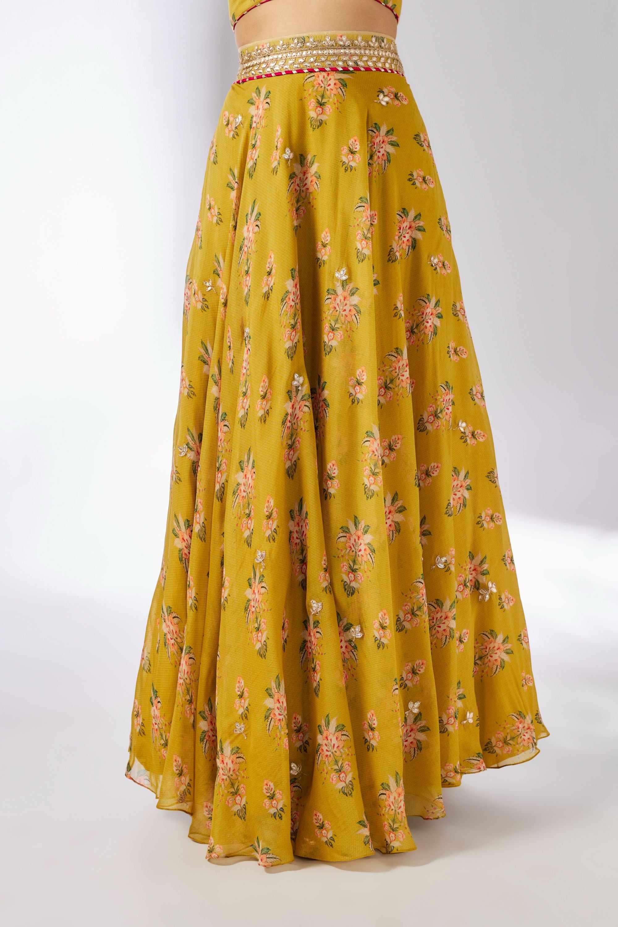 Bhairavi Mustard Lehenga Set