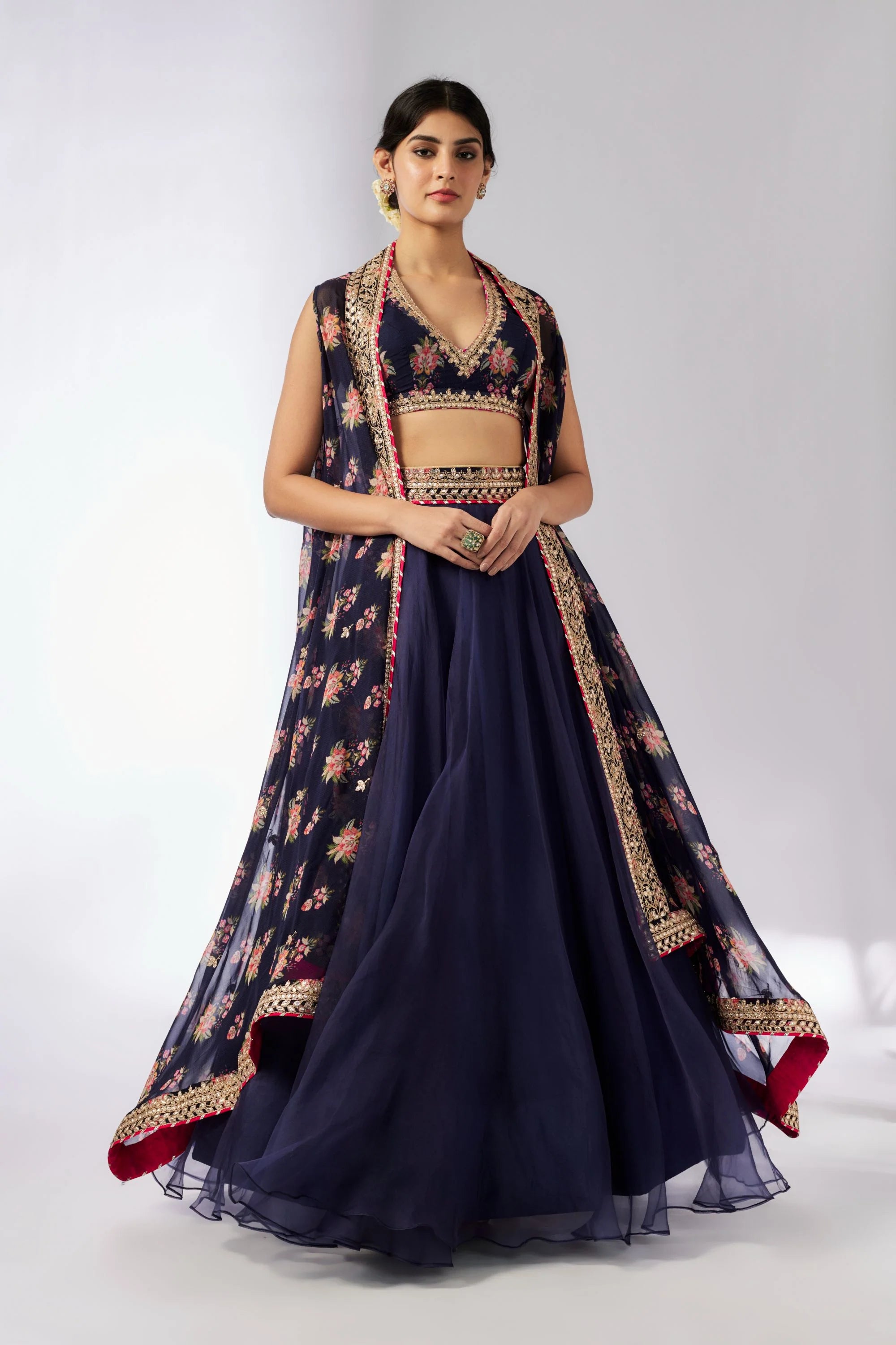 Mehar Navy Lehenga Set