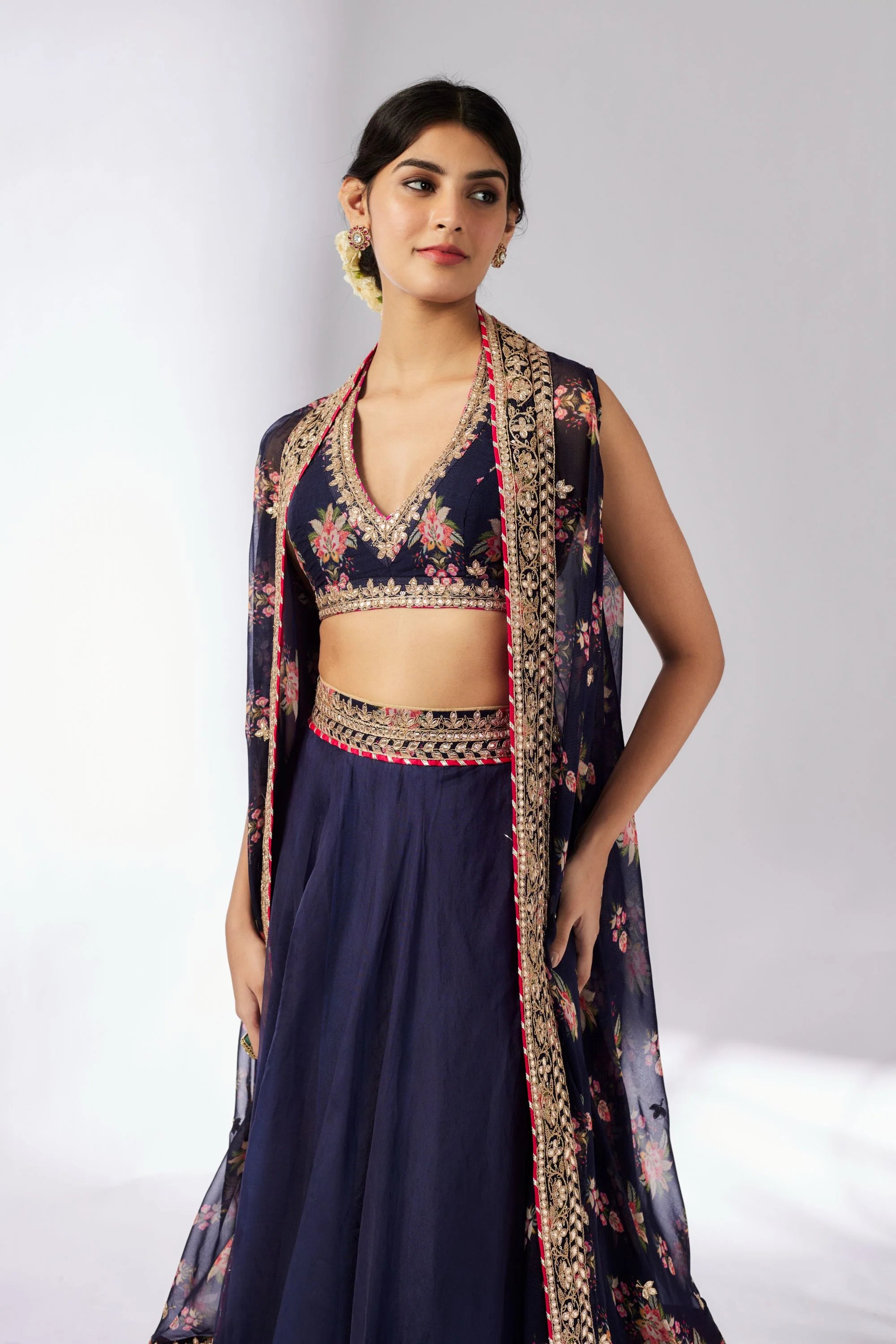 Mehar Navy Lehenga Set