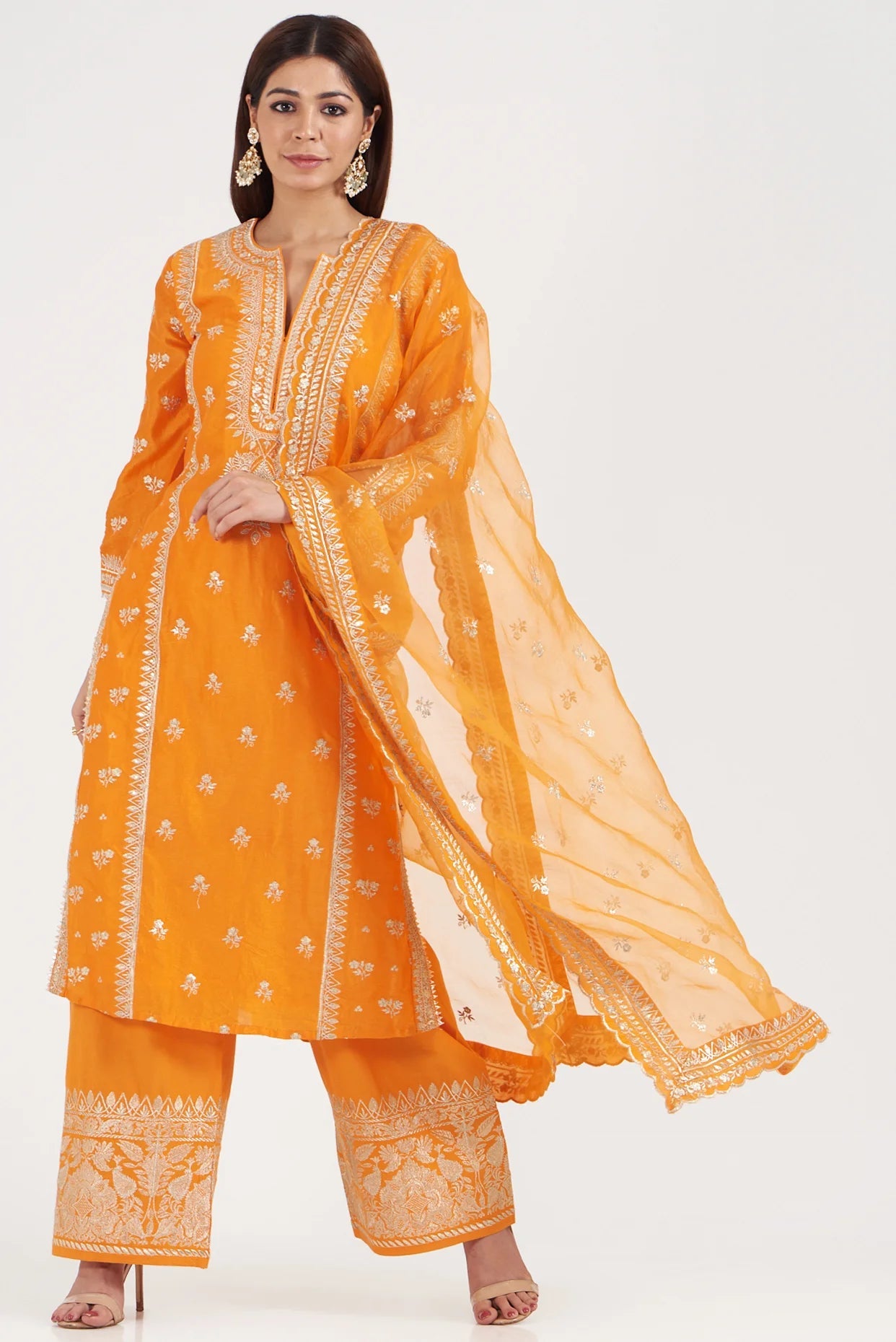 New Rati Orange Palazzo Set