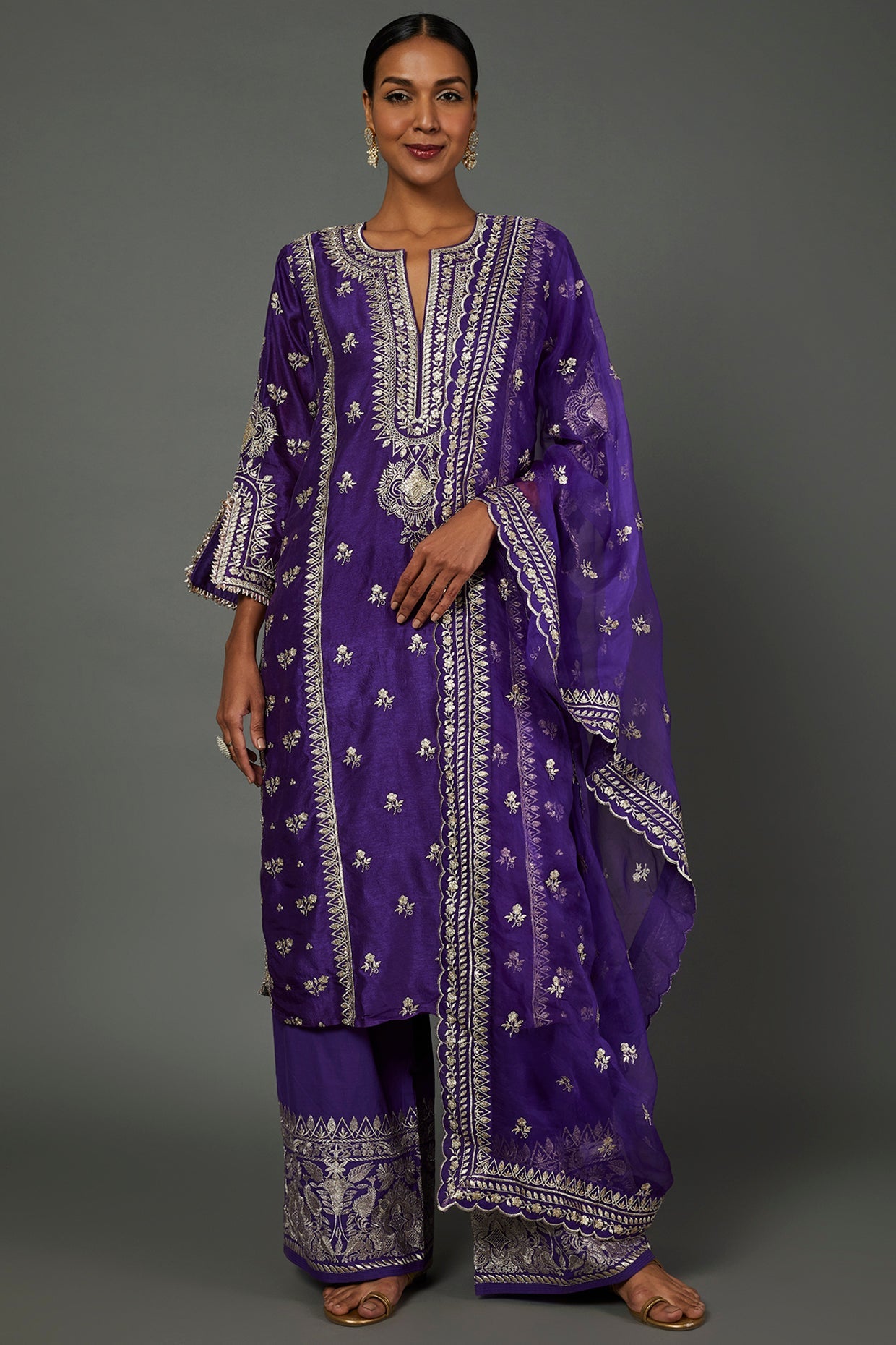 New Purple Rati Palazzo Set