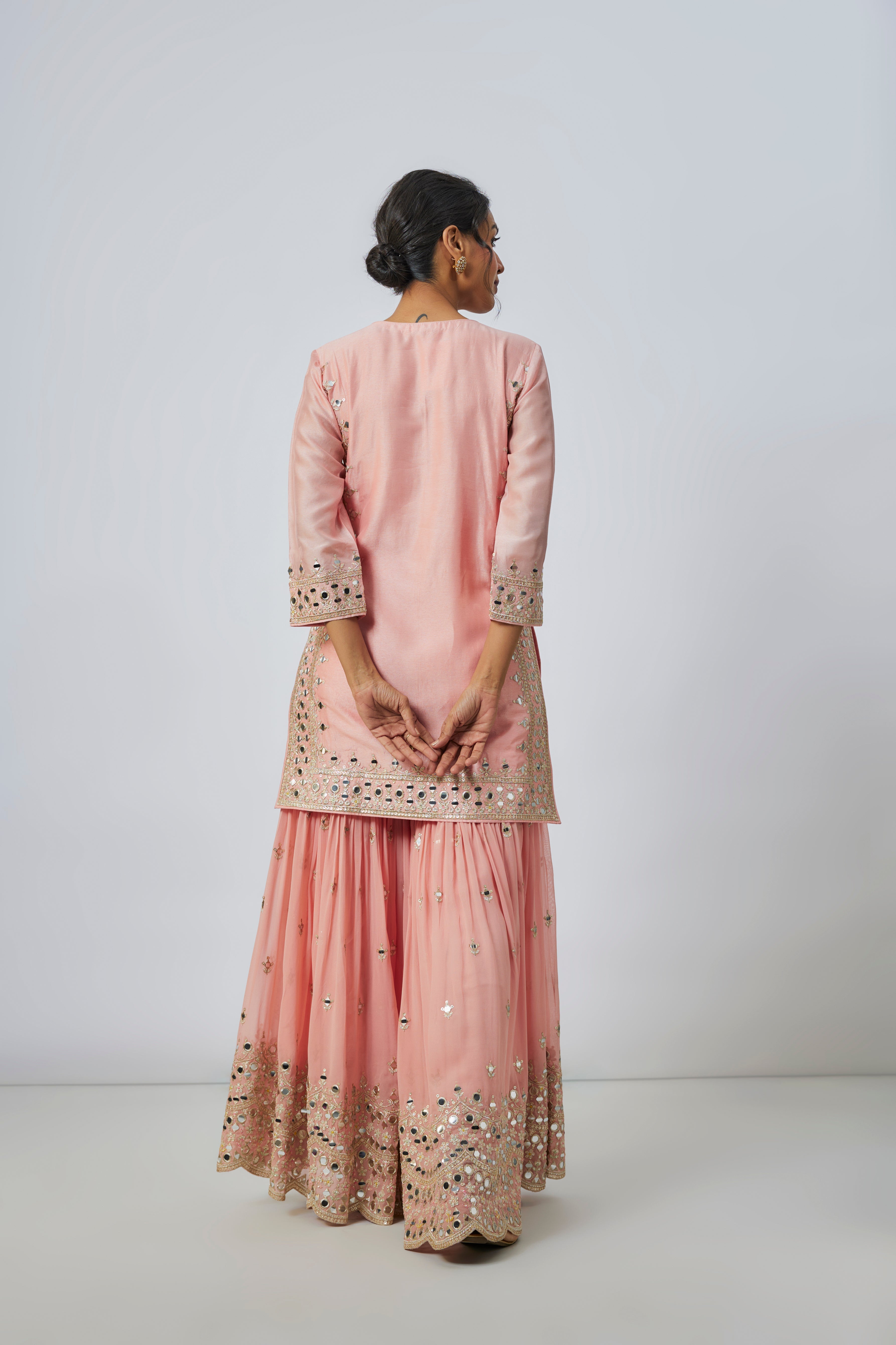 CY Gopi Vaid Pariza Pink Sharara Set Back 1