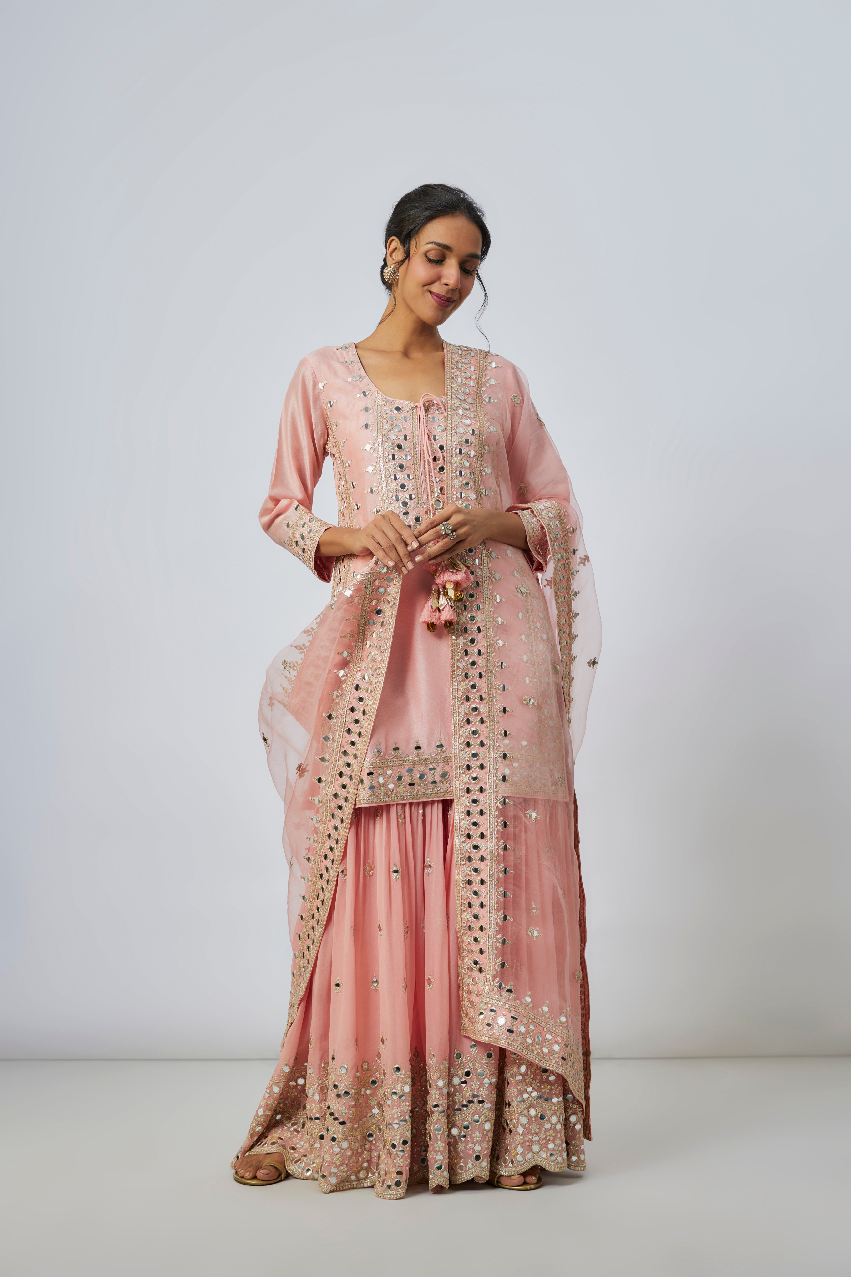 CY Gopi Vaid Pariza Pink Sharara Set Front 1