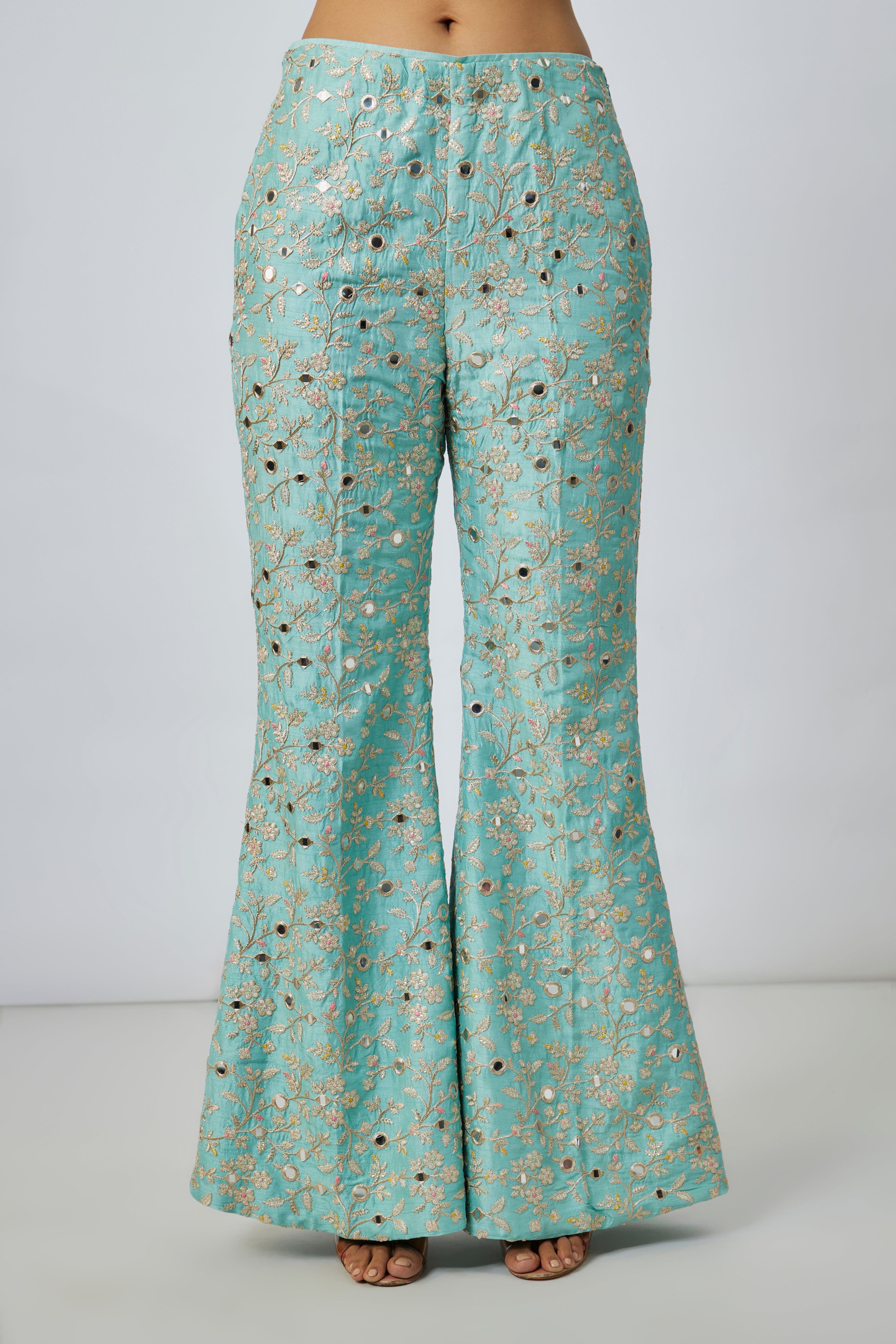 CY Gopi Vaid Sanura Powder Blue Pant Set Closeup 2