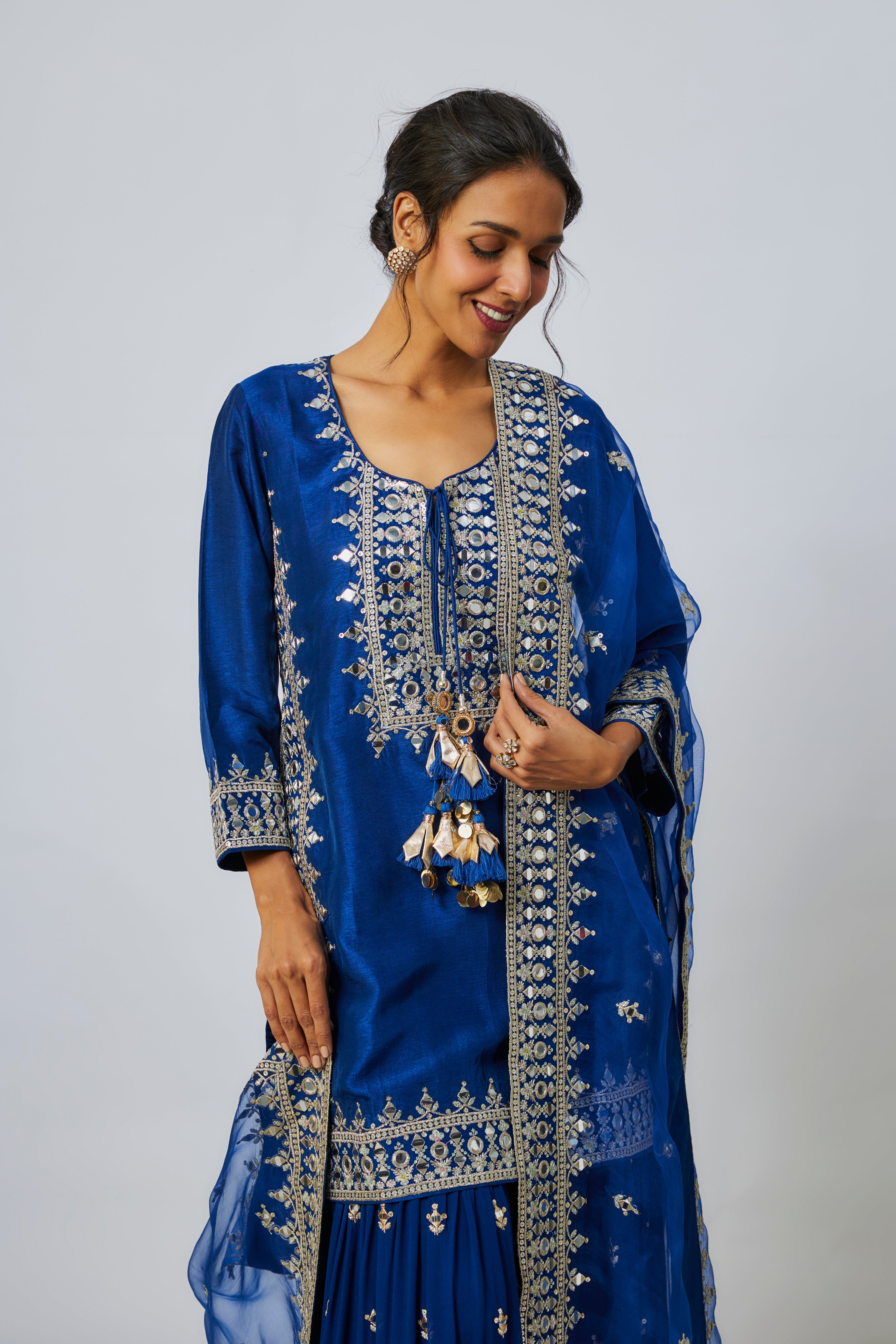 CY Gopi Vaid Pariza Blue Sharara Set Closeup 1