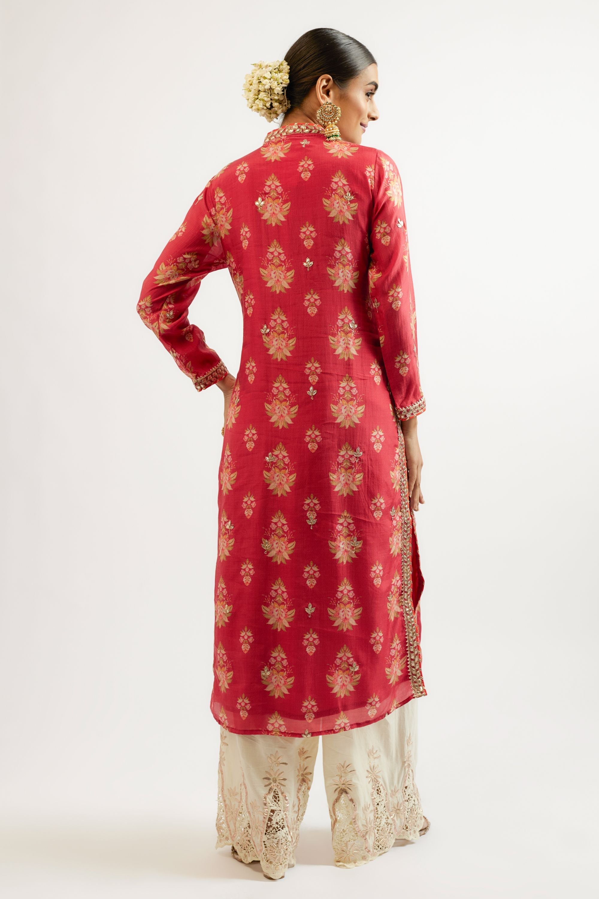 CY Gopi Vaid Gargi Red Tunic Back 1