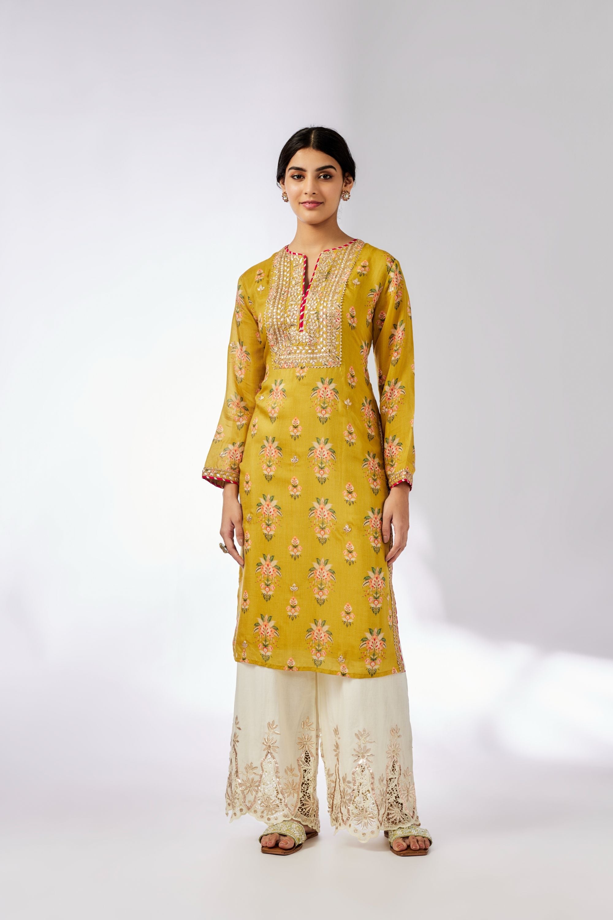 CY Gopi Vaid Neha Mustard Tunic Front 1