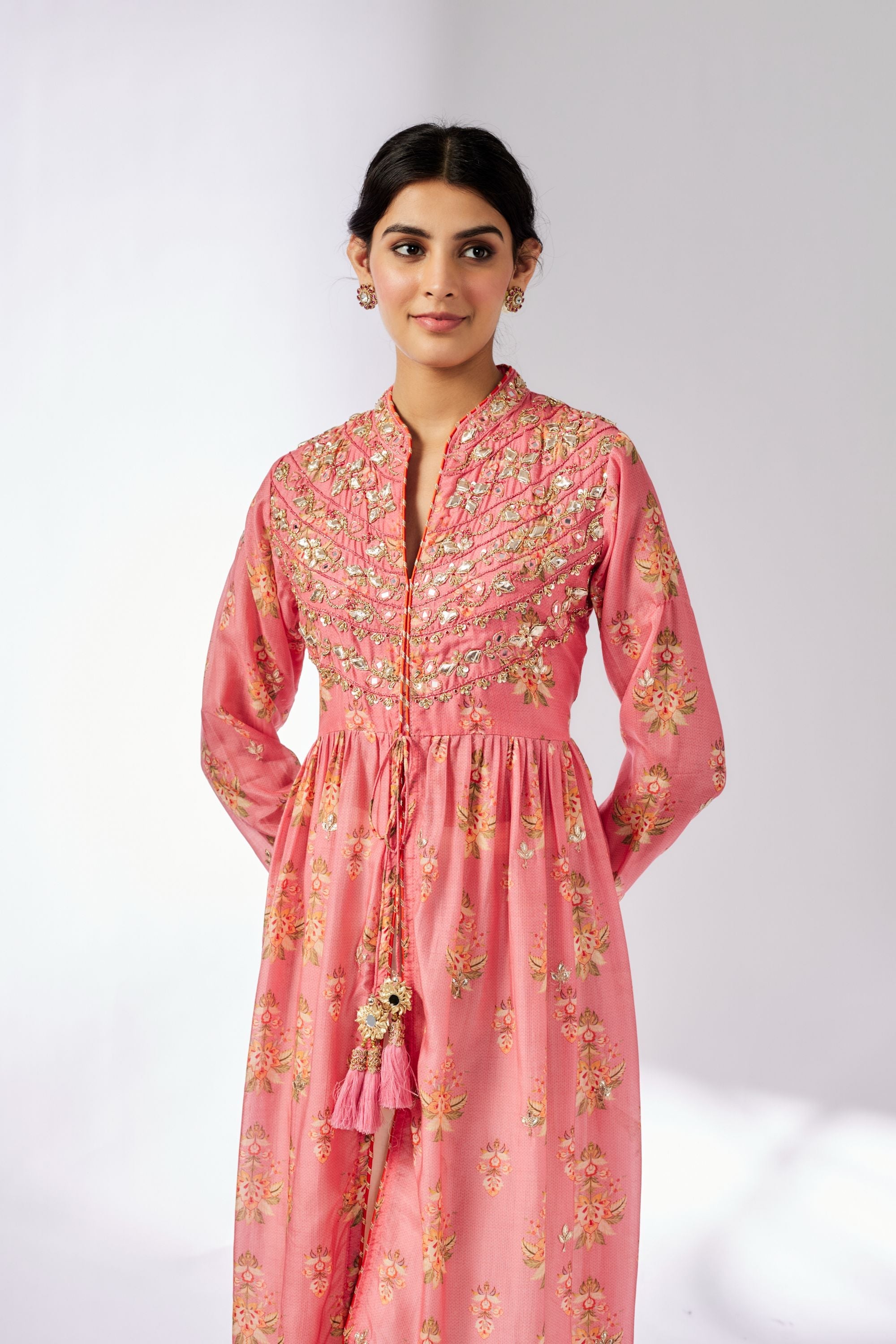 CY Gopi Vaid Tara Pink Tunic Closeup 1