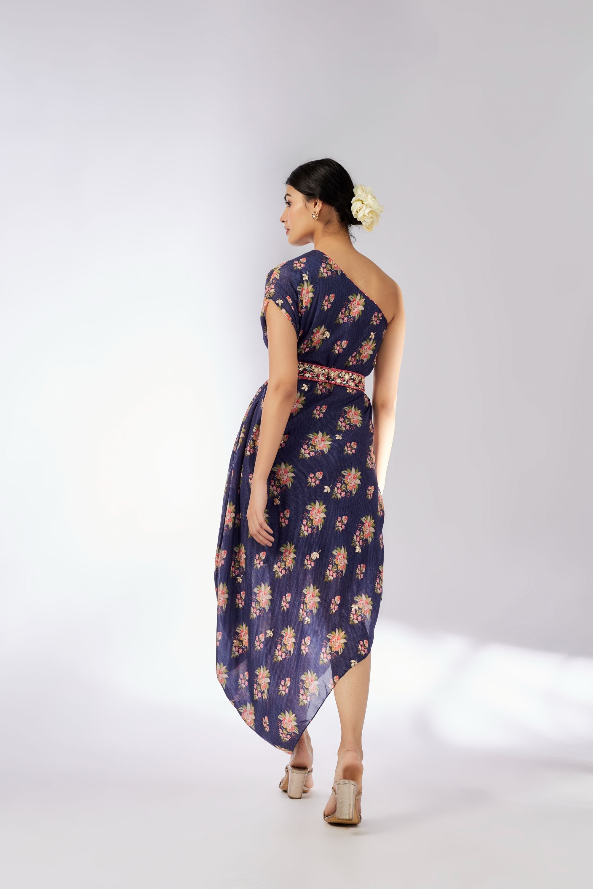 CY Gopi Vaid Zoya Navy Dress Back 1