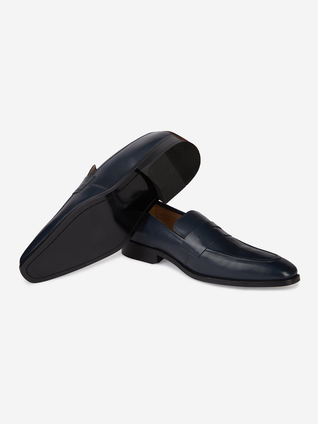 Genuine Leather Navy Formal Loafers