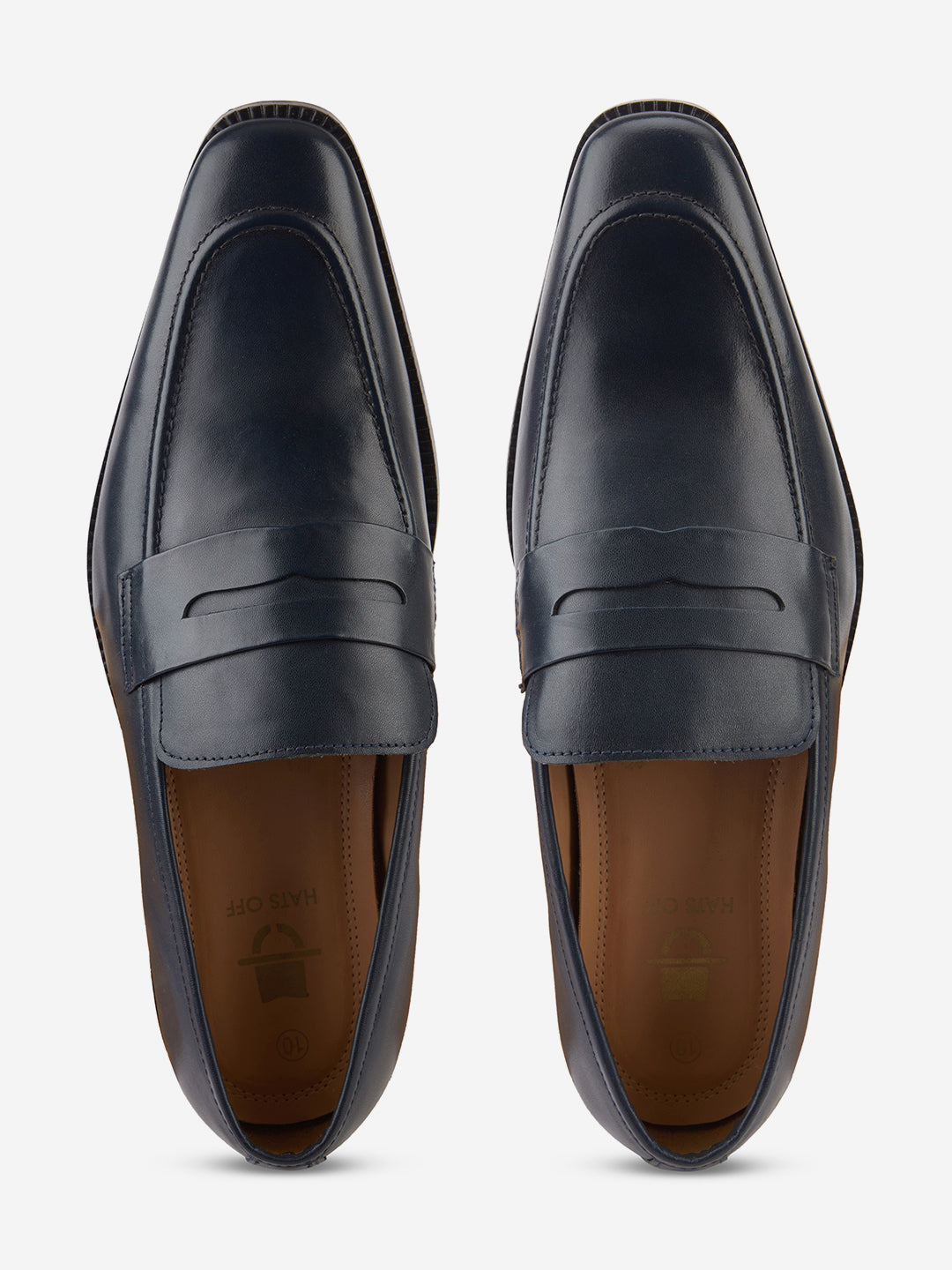 Genuine Leather Navy Formal Loafers