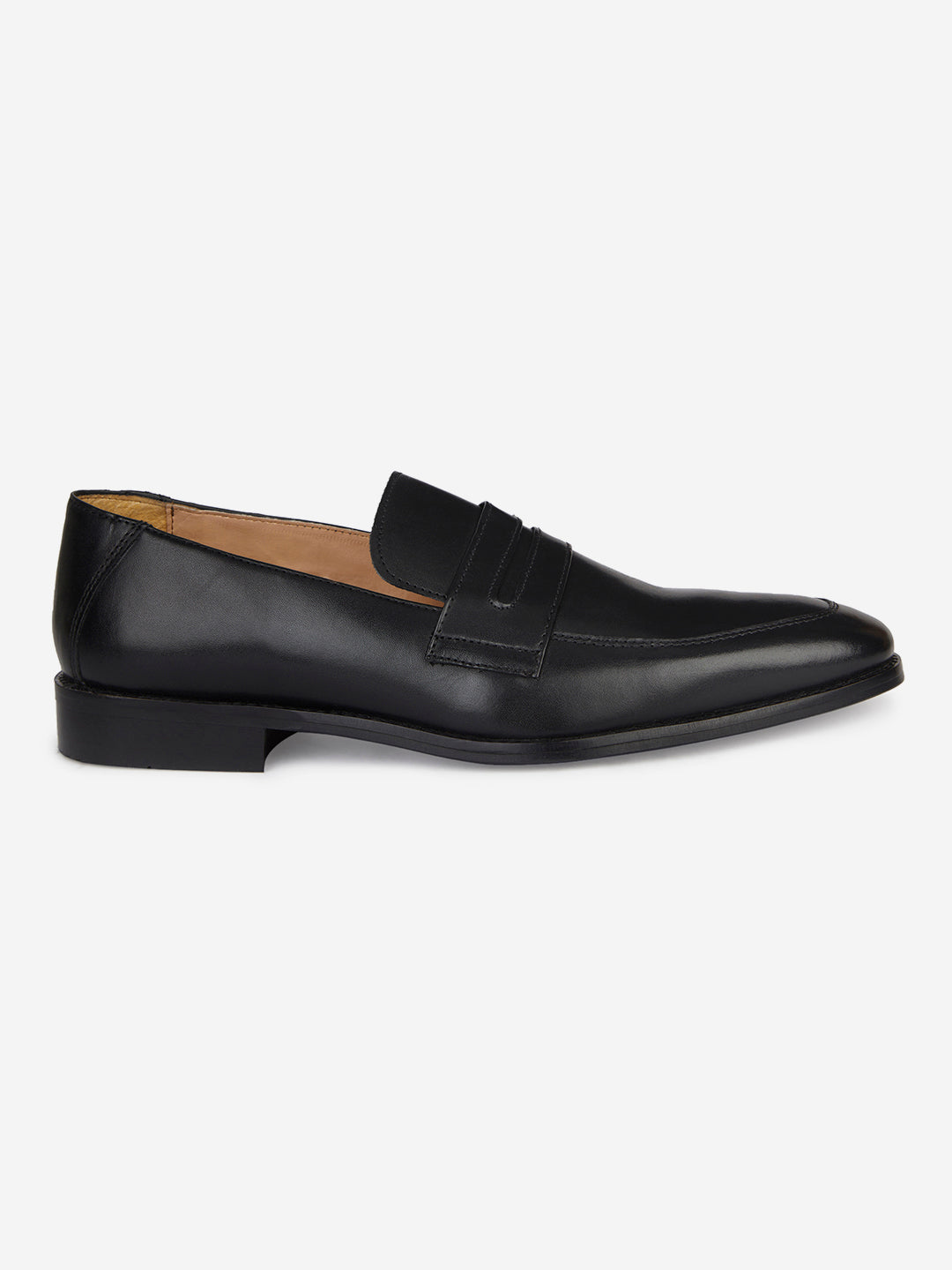 Men Black Leather Formal Loafers