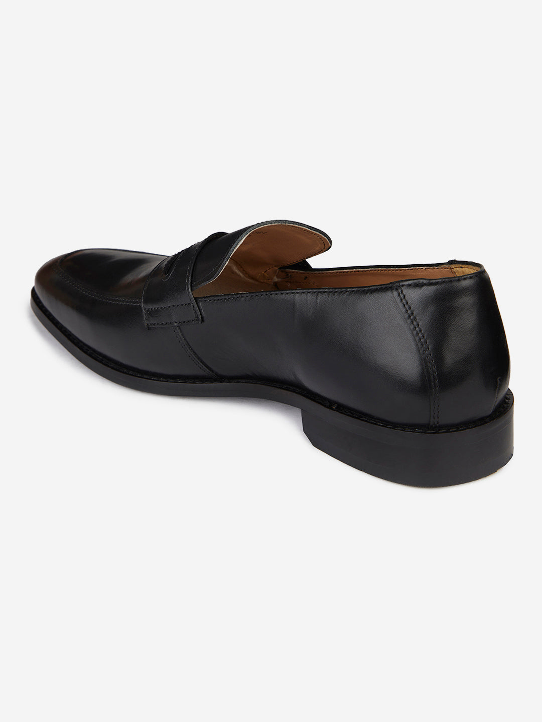 Men Black Leather Formal Loafers