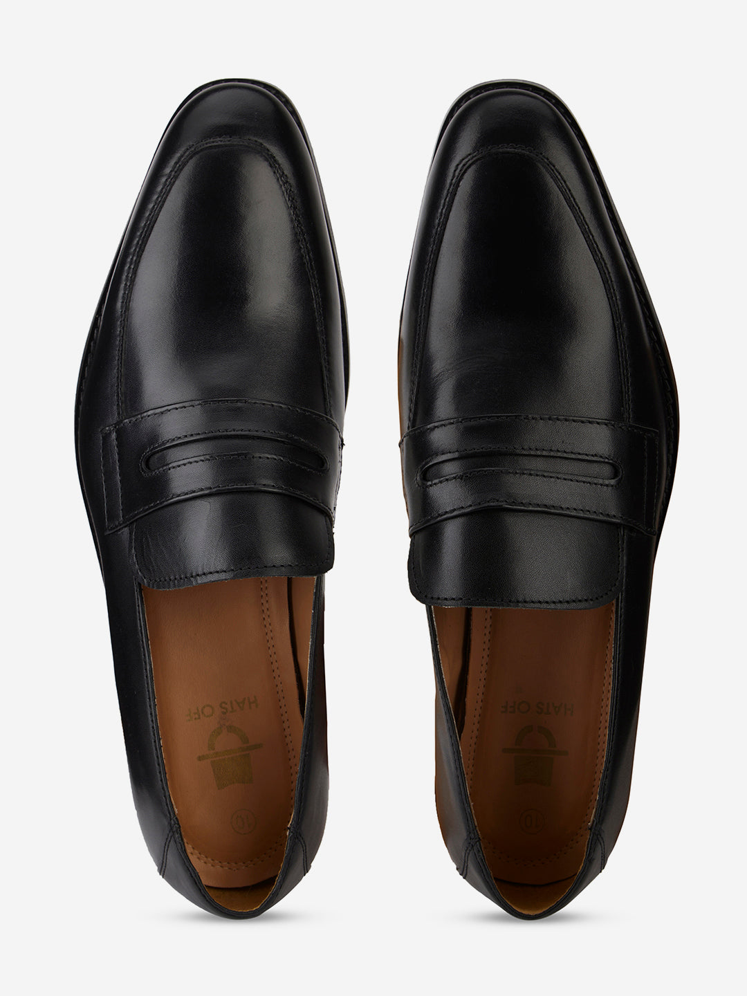 Men Black Leather Formal Loafers