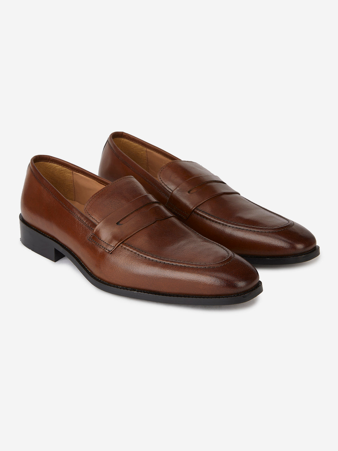 Genuine Tan Leather Formal Loafers